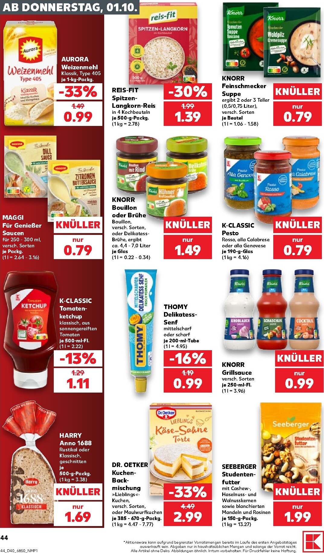 kaufland - Kaufland Prospekt nächste Woche – von Donnerstag 01.10.2026 bis Mittwoch 07.10.2026 - page: 44