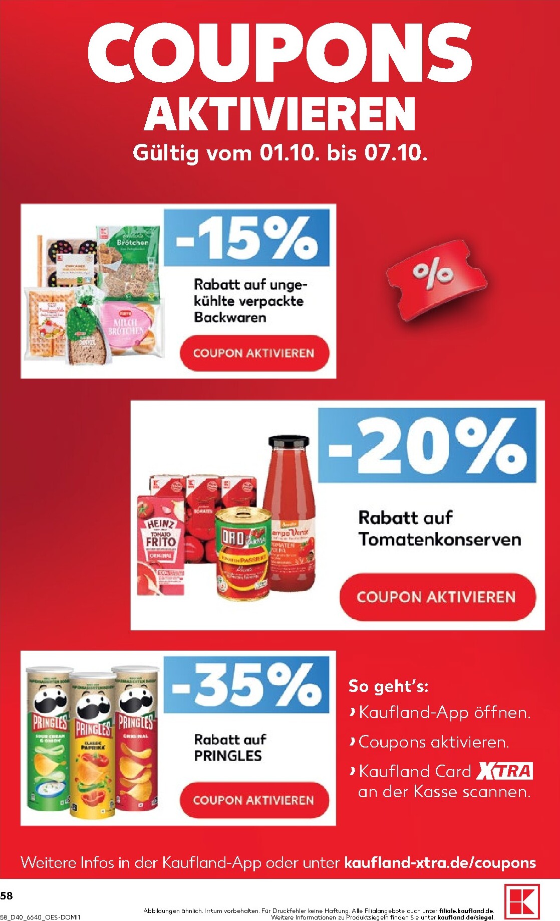 kaufland - Kaufland Prospekt nächste Woche – von Donnerstag 01.10.2026 bis Mittwoch 07.10.2026 - page: 58