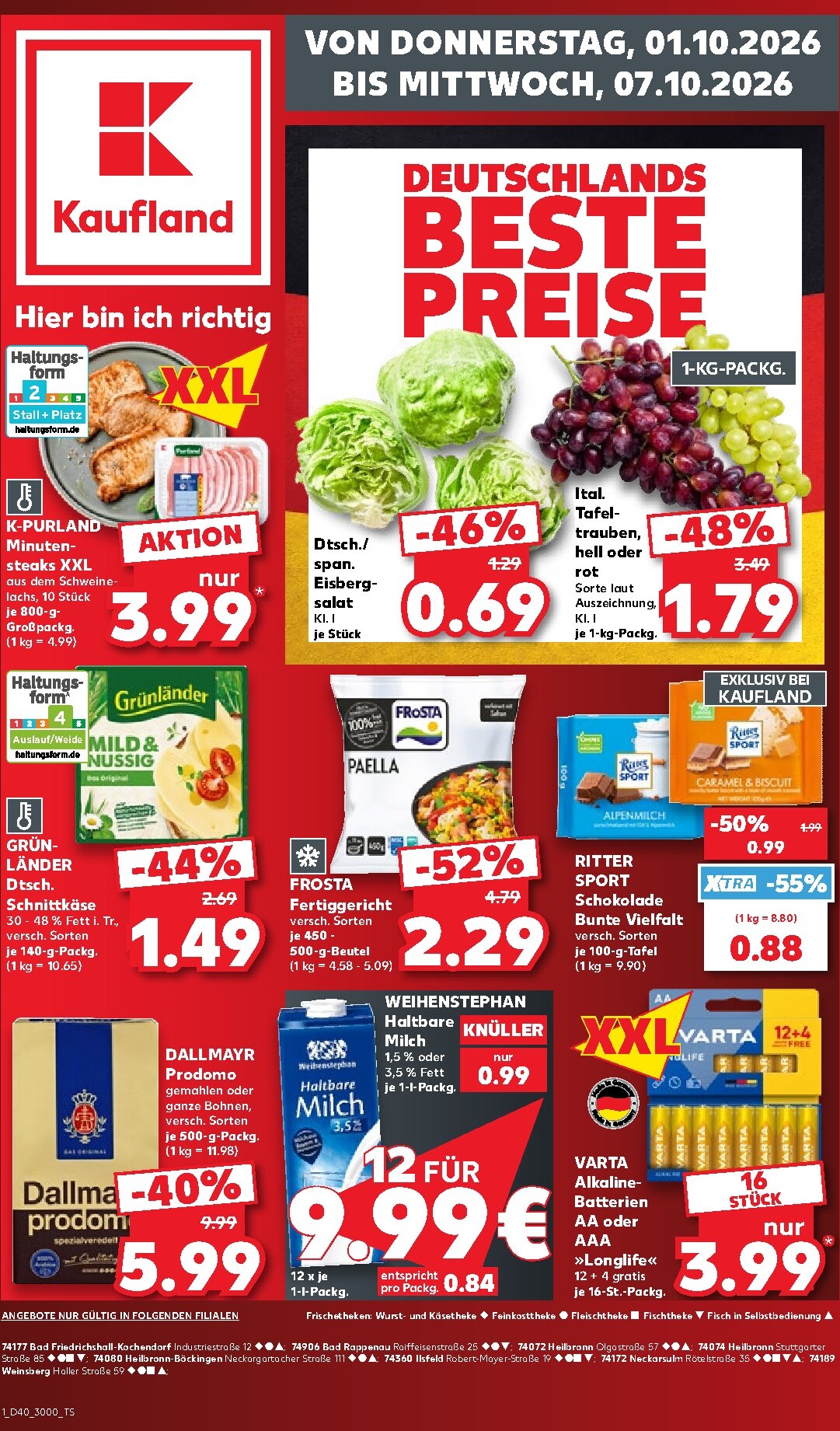 kaufland - Kaufland Prospekt nächste Woche – von Donnerstag 01.10.2026 bis Mittwoch 07.10.2026