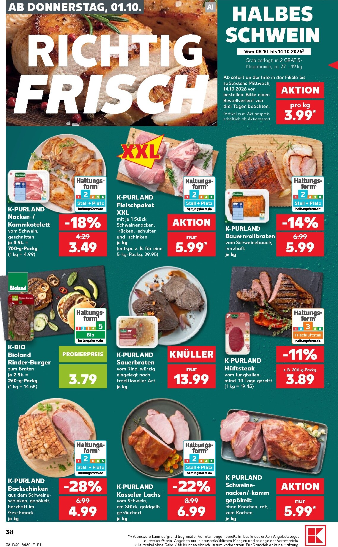 kaufland - Kaufland Prospekt nächste Woche – von Donnerstag 01.10.2026 bis Mittwoch 07.10.2026 - page: 38