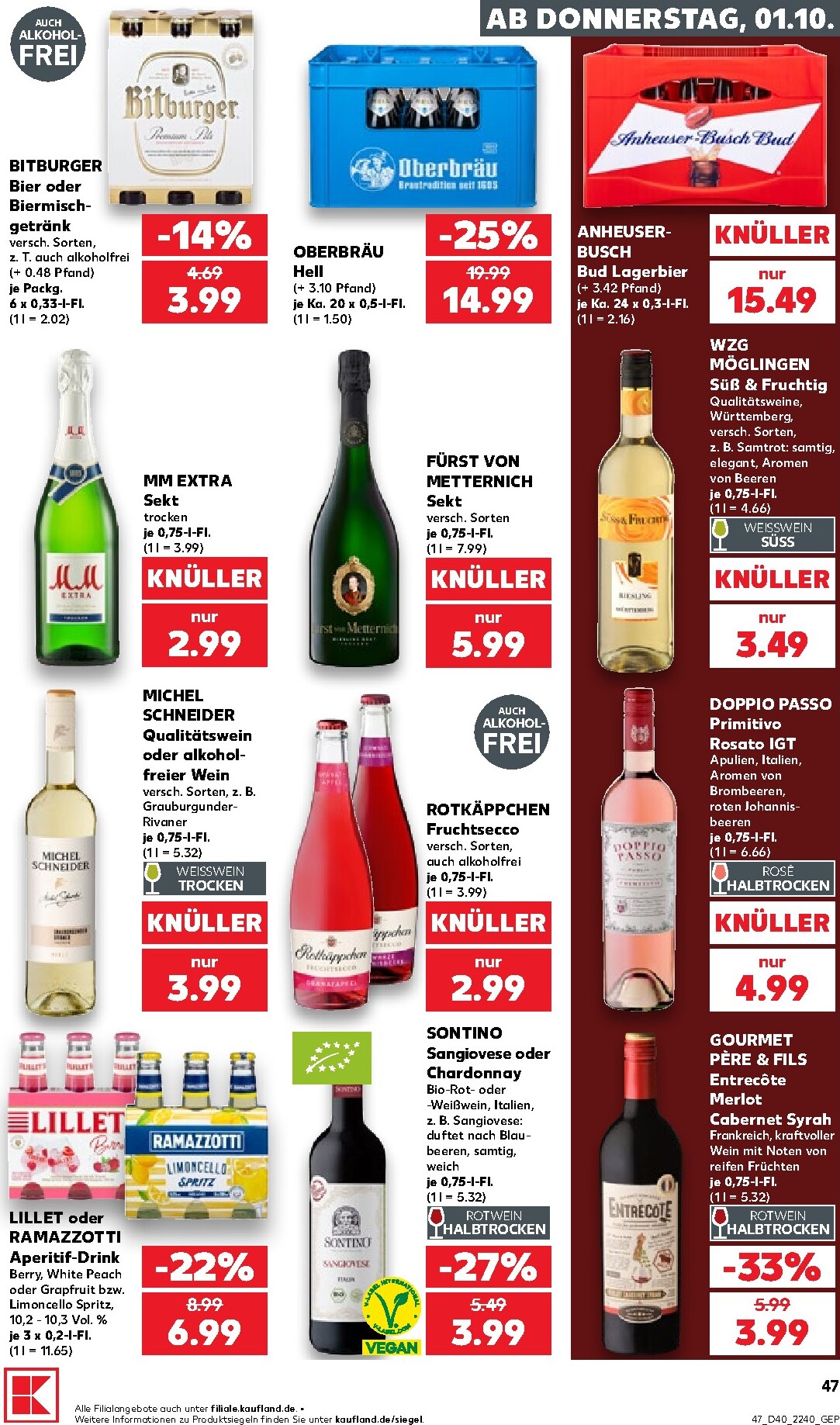 kaufland - Kaufland Prospekt nächste Woche – von Donnerstag 01.10.2026 bis Mittwoch 07.10.2026 - page: 47