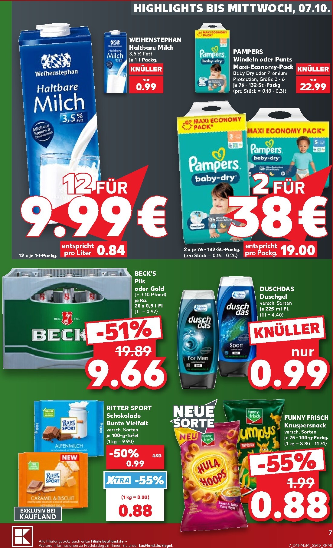 kaufland - Kaufland Německo - Richtig Sparen Zum Wochenstart Prospekt nächste Woche – von Montag 05.10.2026 bis Mittwoch 07.10.2026 - page: 7