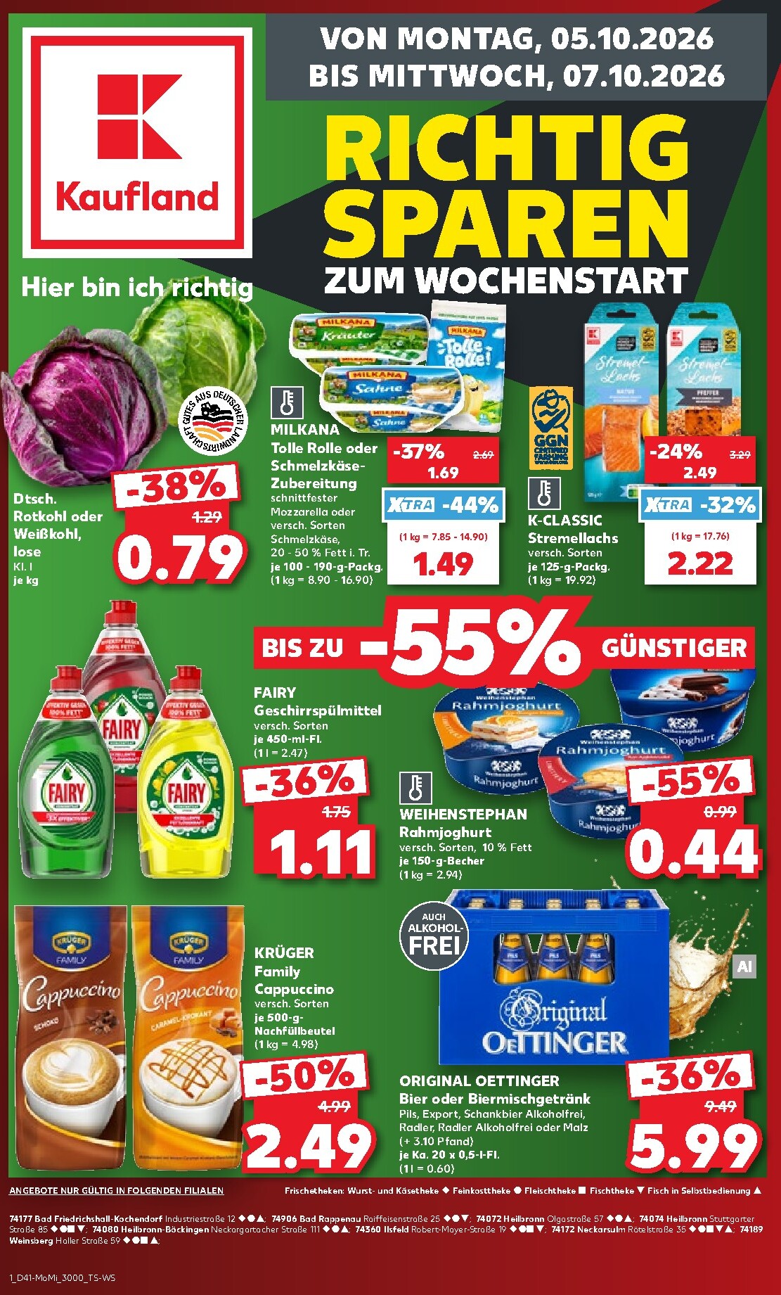 kaufland - Kaufland Německo - Richtig Sparen Zum Wochenstart Prospekt nächste Woche – von Montag 05.10.2026 bis Mittwoch 07.10.2026
