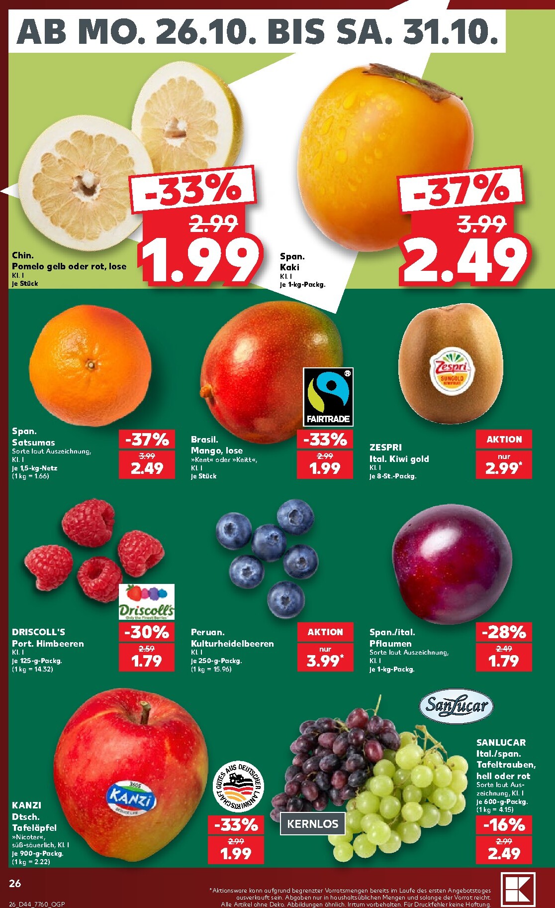 kaufland - Kaufland Prospekt nächste Woche – von Montag 26.10.2026 bis Samstag 31.10.2026 - page: 26