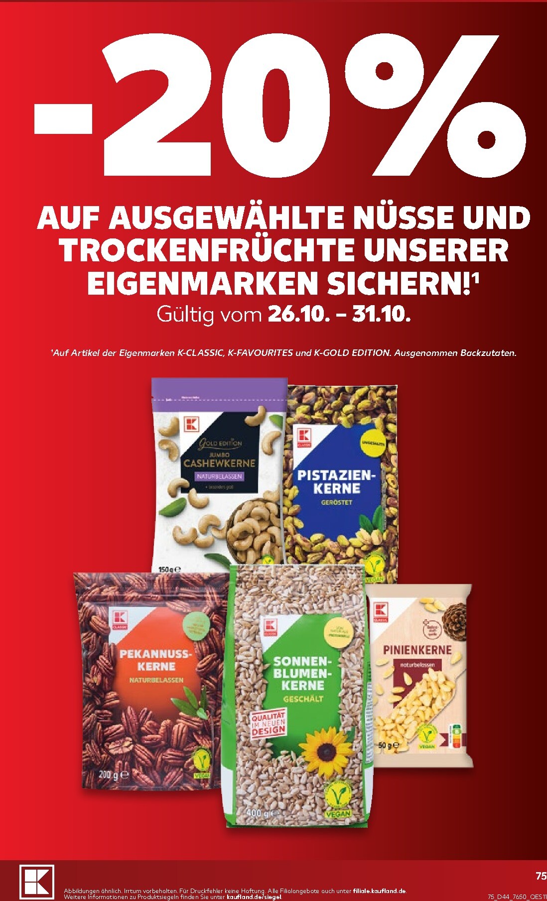 kaufland - Kaufland Prospekt nächste Woche – von Montag 26.10.2026 bis Samstag 31.10.2026 - page: 75