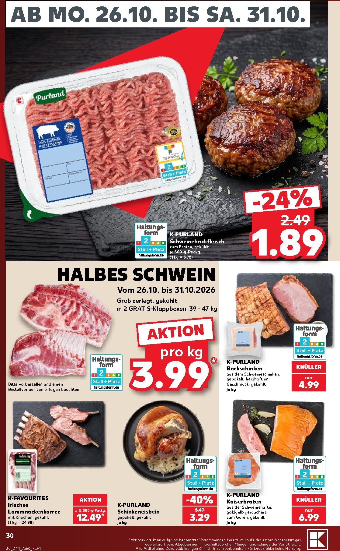 kaufland - Kaufland Prospekt nächste Woche – von Montag 26.10.2026 bis Samstag 31.10.2026 - page: 30