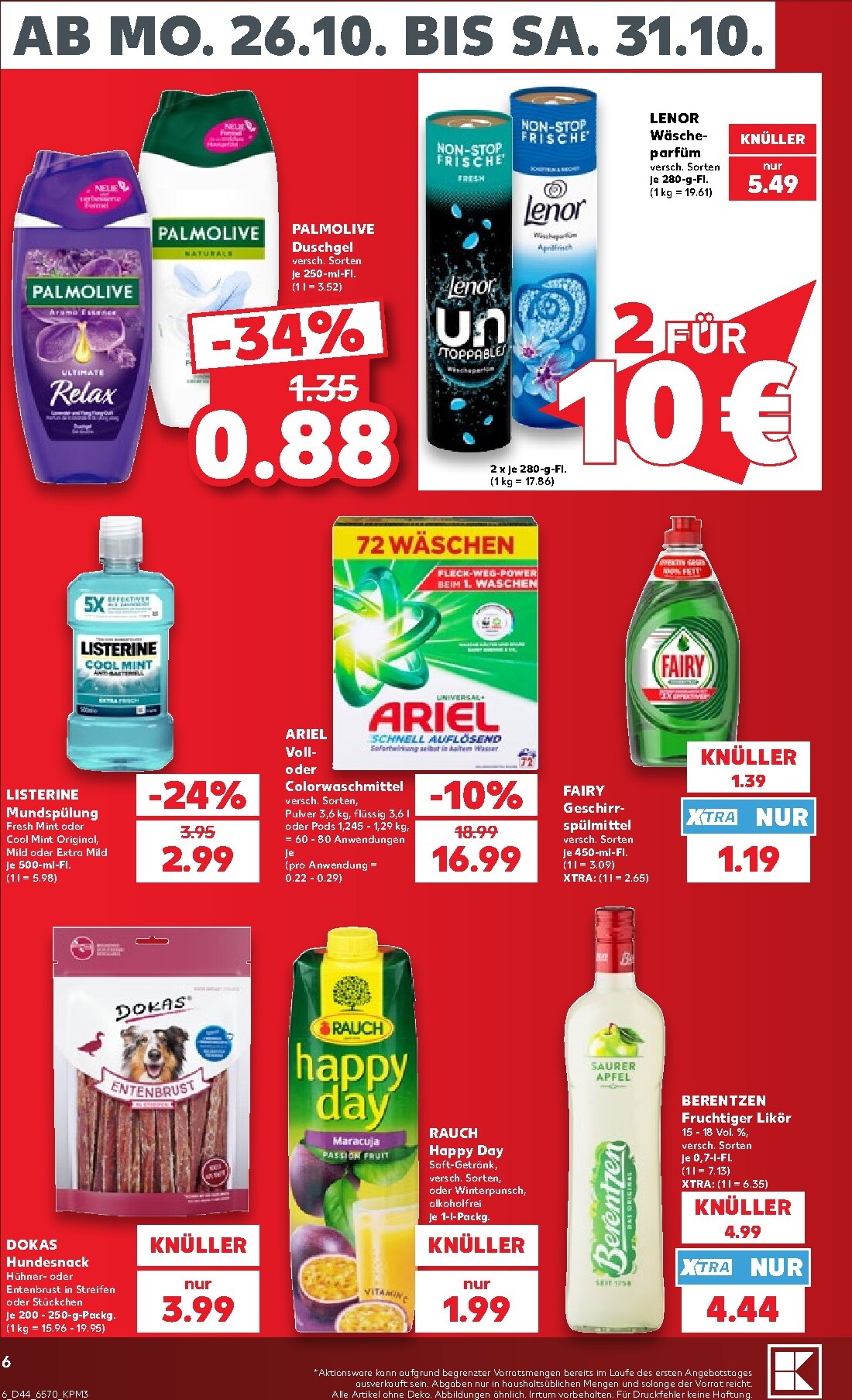 kaufland - Kaufland Prospekt nächste Woche – von Montag 26.10.2026 bis Samstag 31.10.2026 - page: 6