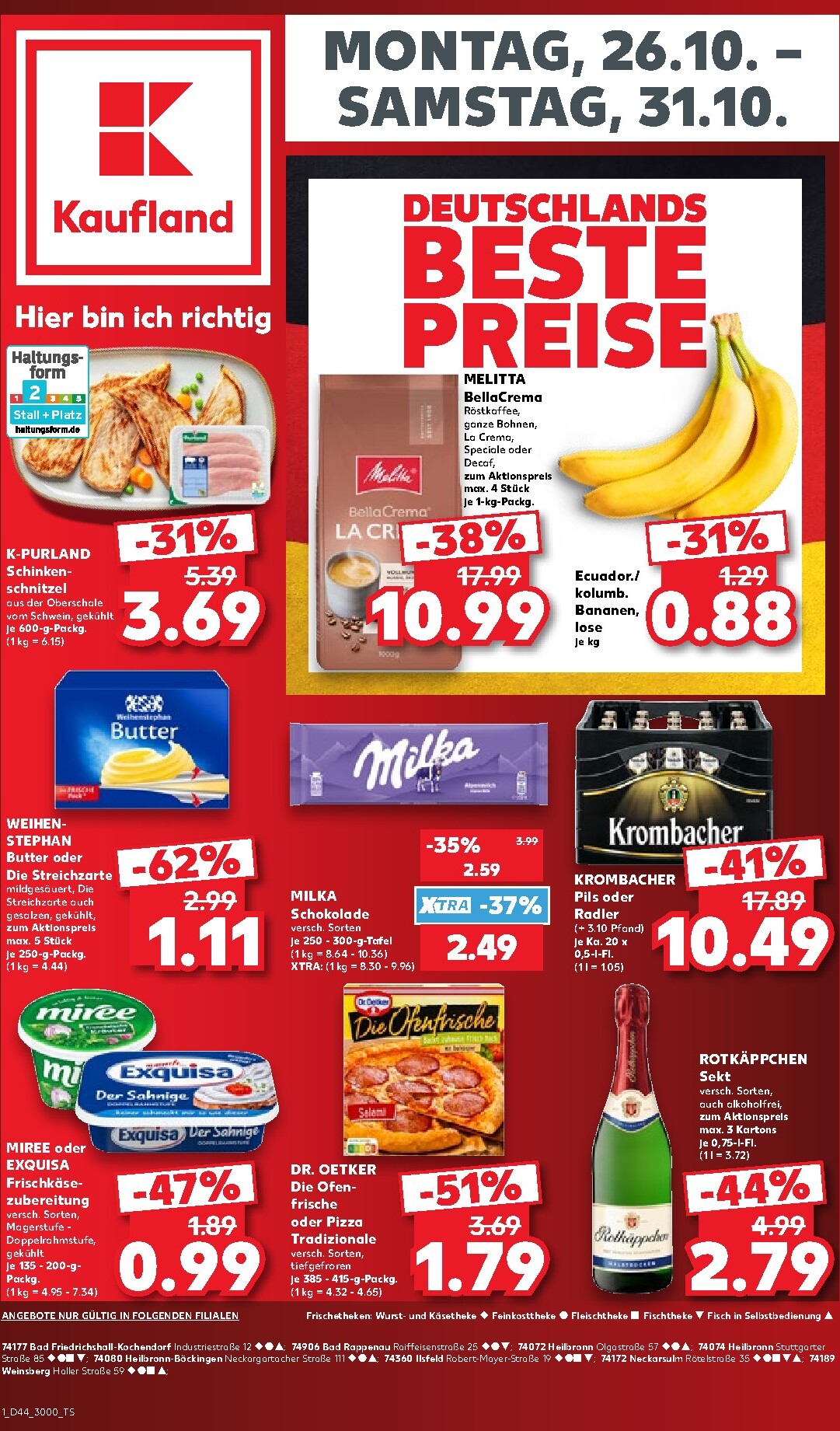 kaufland - Kaufland Prospekt nächste Woche – von Montag 26.10.2026 bis Samstag 31.10.2026 - page: 1