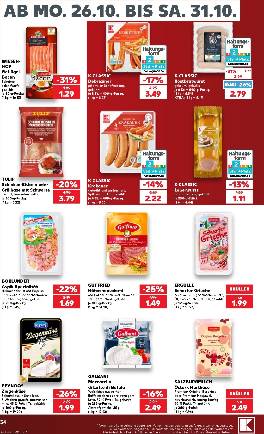 kaufland - Kaufland Prospekt nächste Woche – von Montag 26.10.2026 bis Samstag 31.10.2026 - page: 34