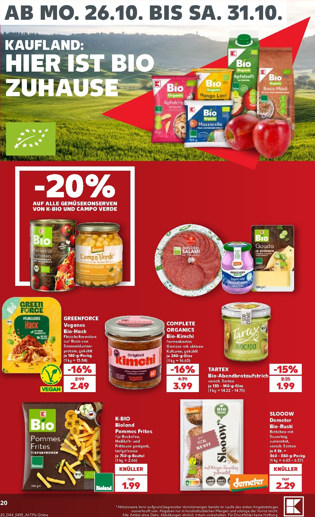 kaufland - Kaufland Prospekt nächste Woche – von Montag 26.10.2026 bis Samstag 31.10.2026 - page: 20