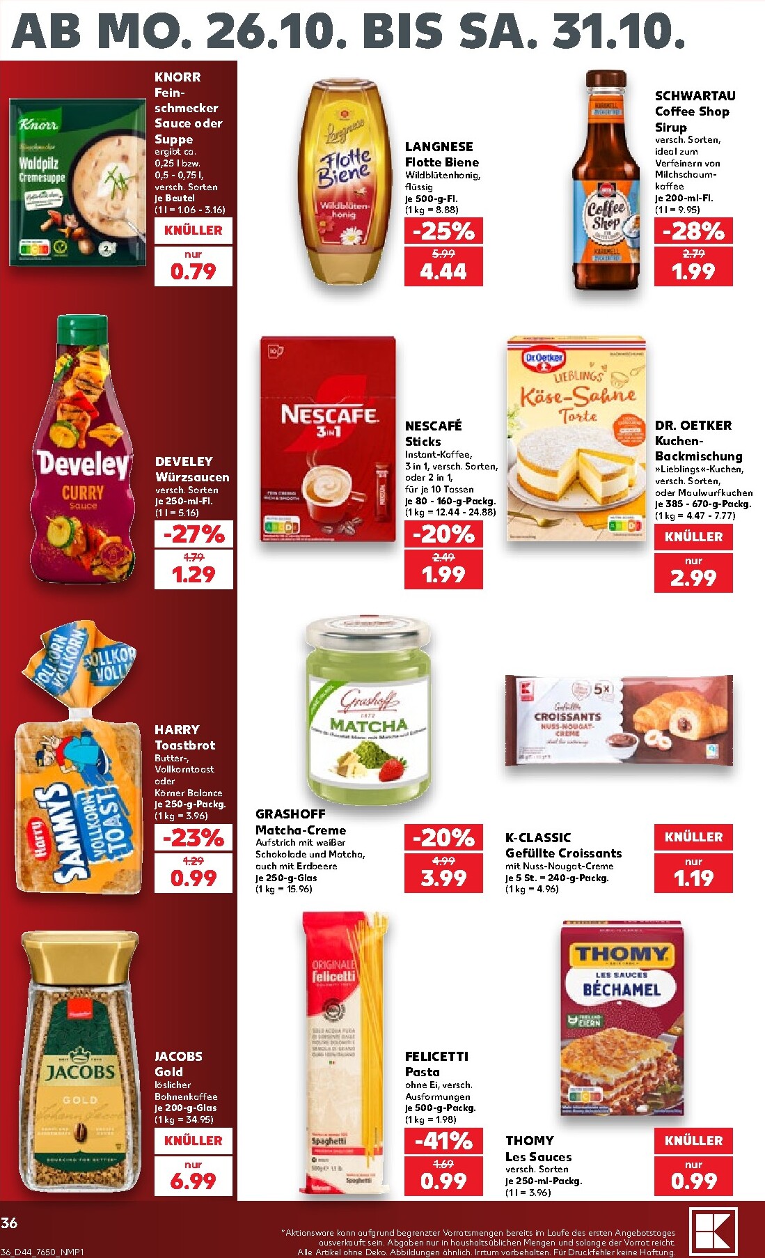 kaufland - Kaufland Prospekt nächste Woche – von Montag 26.10.2026 bis Samstag 31.10.2026 - page: 36