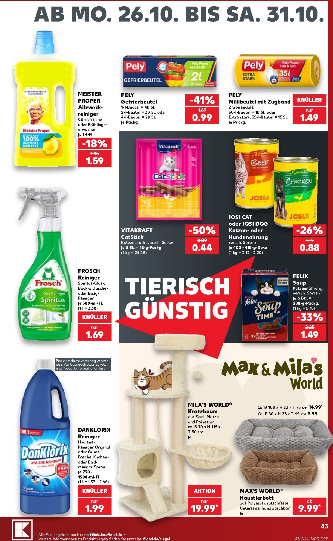 kaufland - Kaufland Prospekt nächste Woche – von Montag 26.10.2026 bis Samstag 31.10.2026 - page: 43
