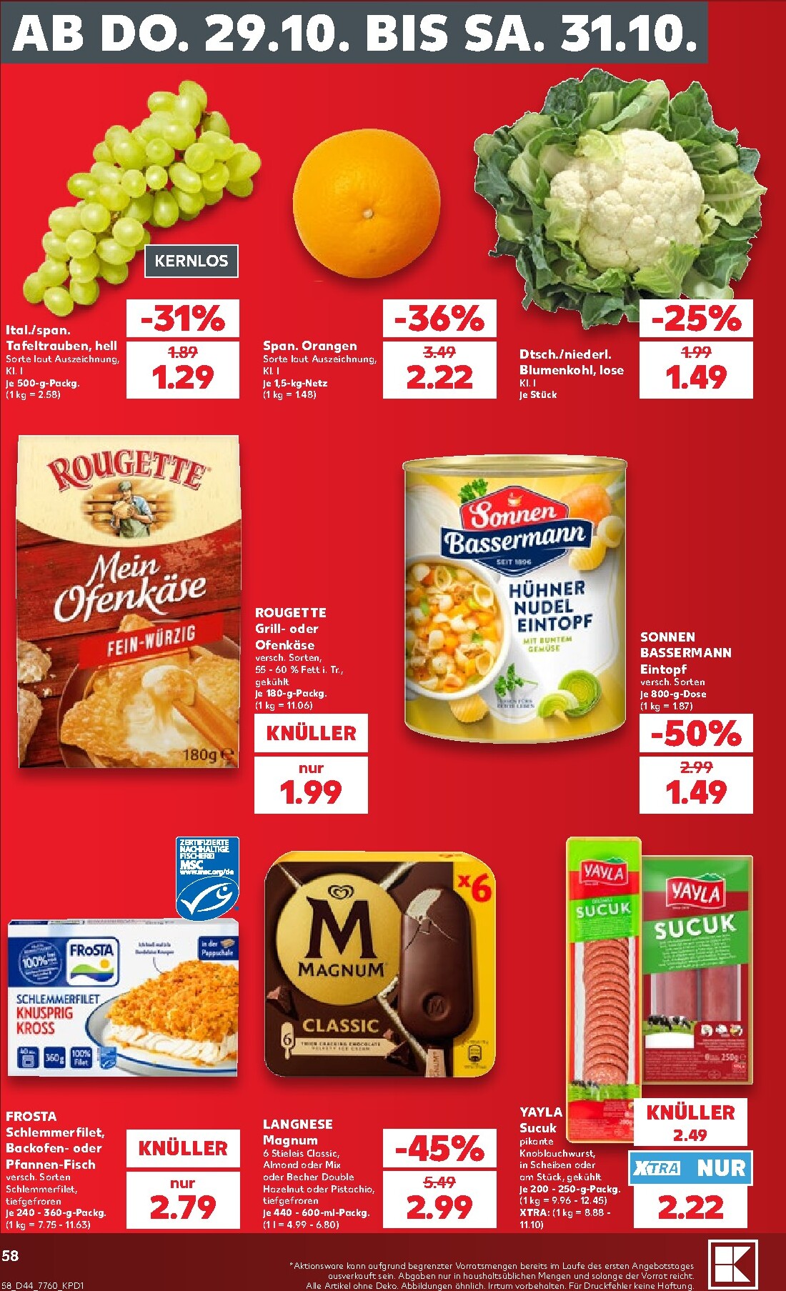 kaufland - Kaufland Prospekt nächste Woche – von Montag 26.10.2026 bis Samstag 31.10.2026 - page: 58