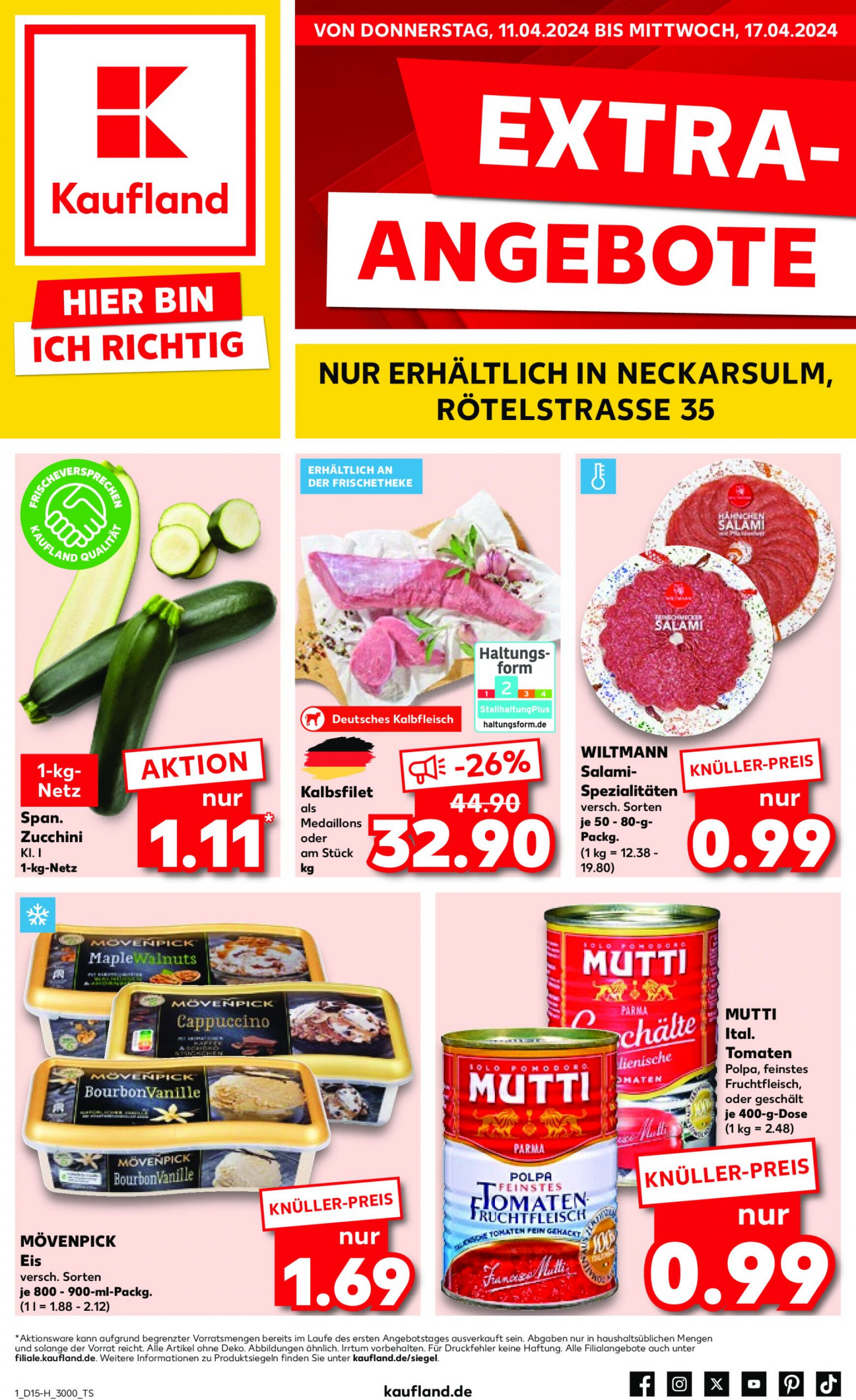 kaufland - Flyer Kaufland - Extra Angebote aktuell 11.04. - 17.04. - page: 1