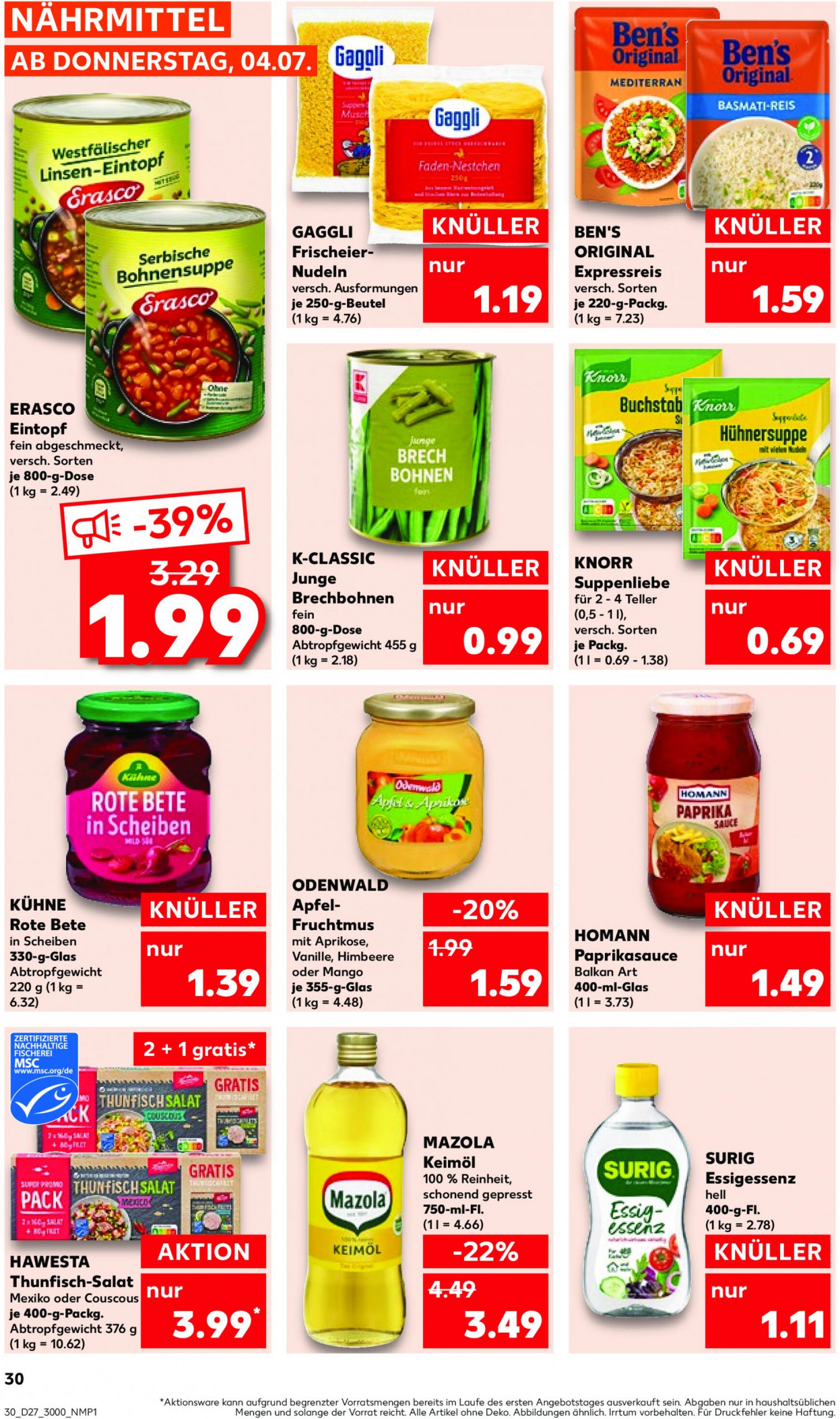 kaufland - Flyer Kaufland aktuell 04.07. - 10.07. - page: 30