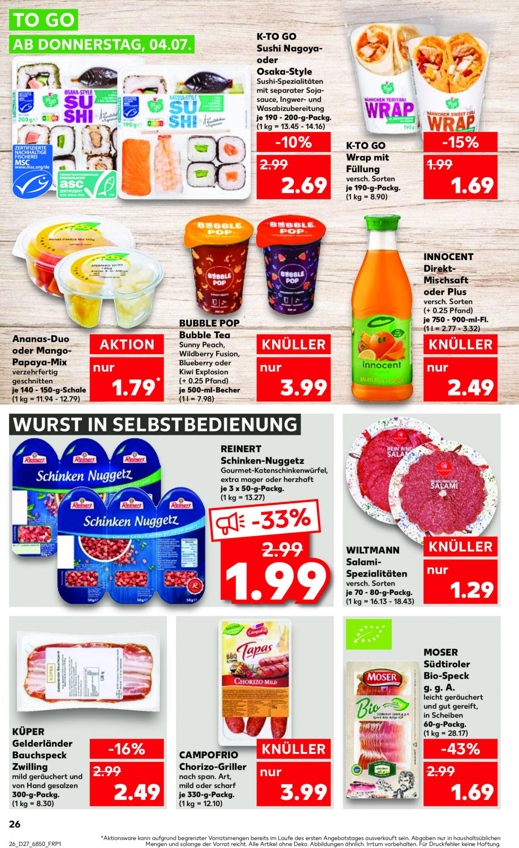 kaufland - Flyer Kaufland aktuell 04.07. - 10.07. - page: 26