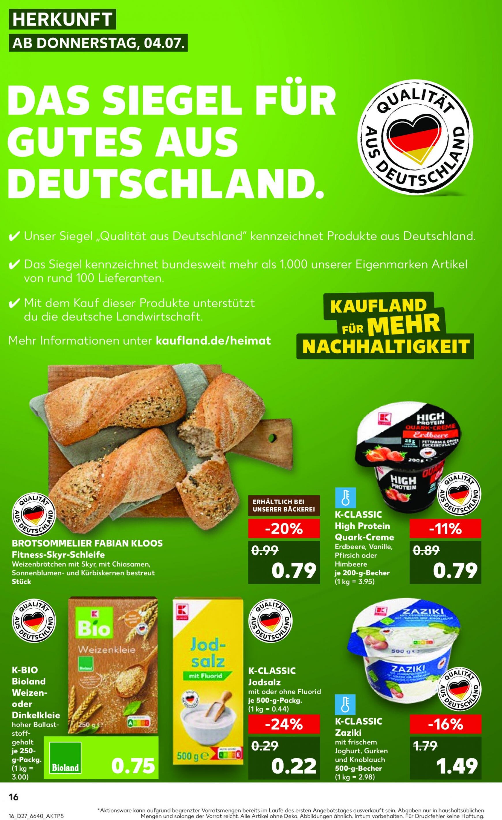 kaufland - Flyer Kaufland aktuell 04.07. - 10.07. - page: 16