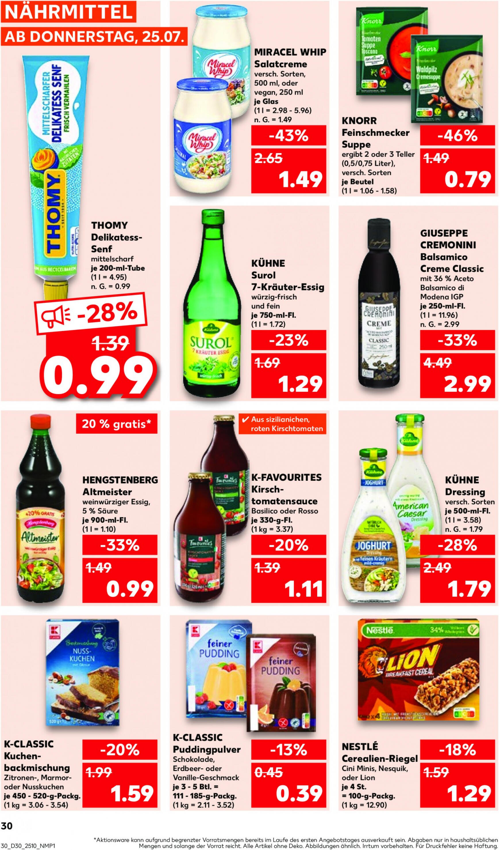 kaufland - Flyer Kaufland aktuell 25.07. - 31.07. - page: 30