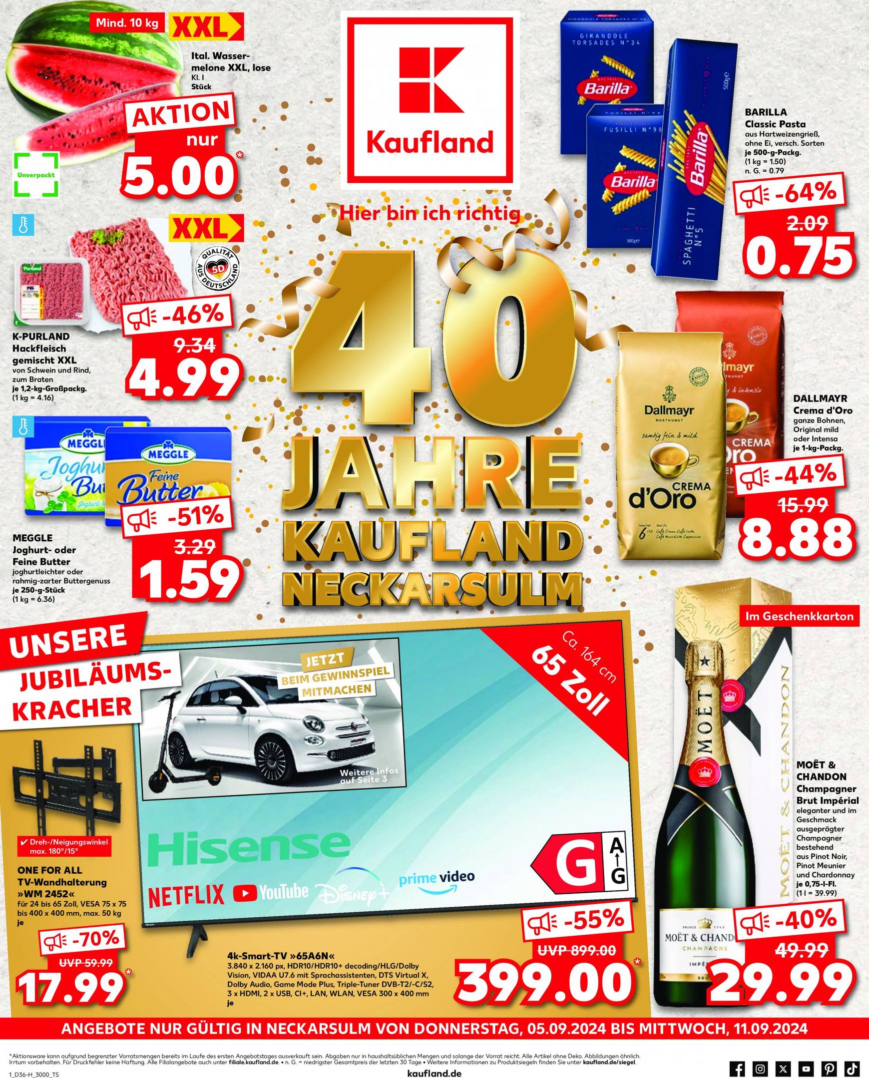 kaufland - Kaufland - Neckarsulm-Prospekt gültig ab 05.09. - 11.09.