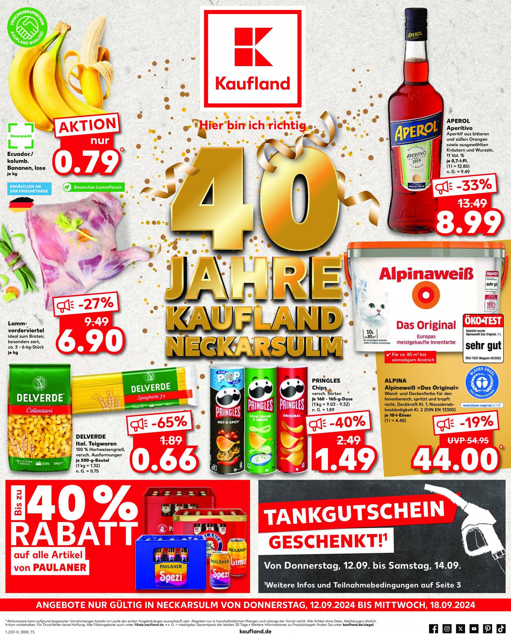 kaufland - Kaufland - Neckarsulm-Prospekt gültig ab 12.09. - 18.09. - page: 1