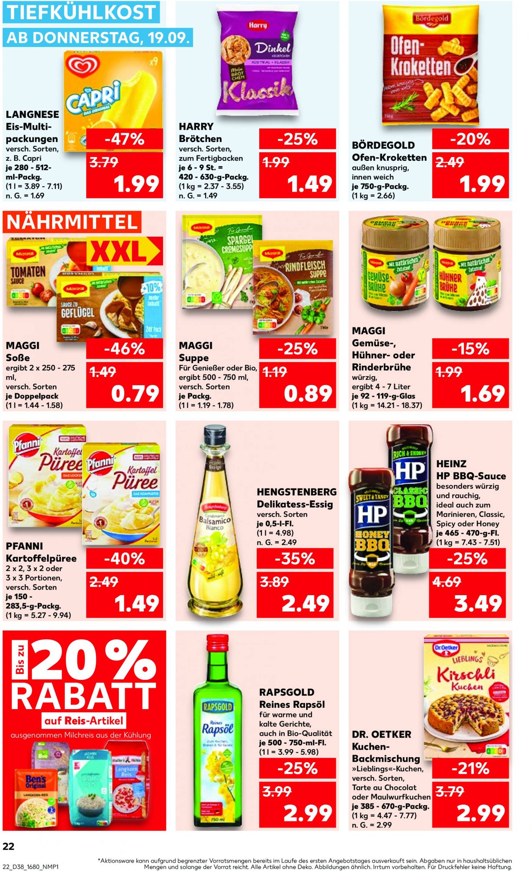 kaufland - Kaufland-Prospekt gültig ab 19.09. - 25.09. - page: 22