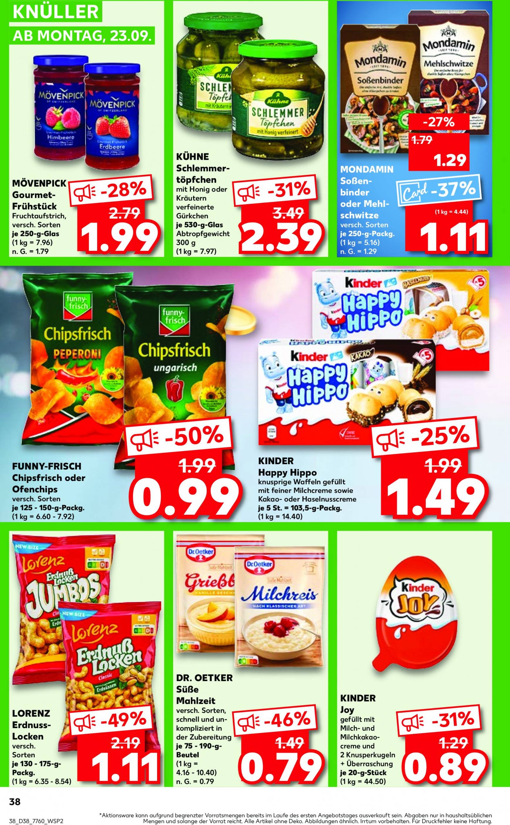 kaufland - Kaufland-Prospekt gültig ab 19.09. - 25.09. - page: 38