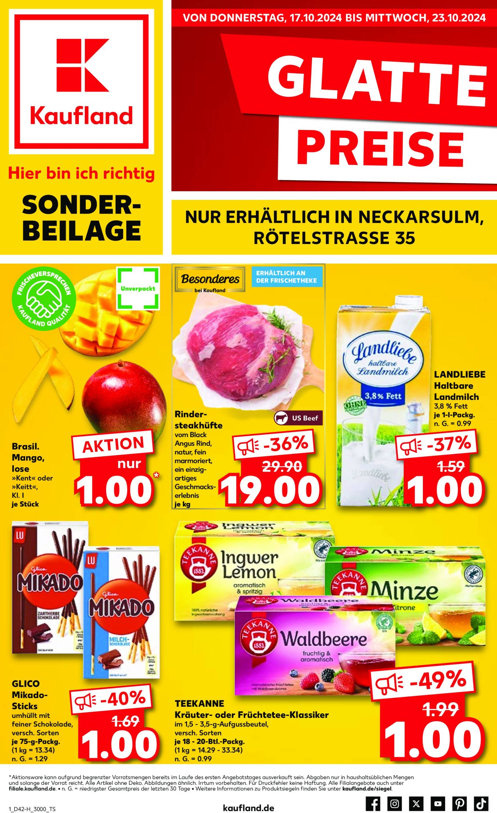 kaufland - Kaufland - Neckarsulm-Prospekt gültig von 17.10. bis 23.10.