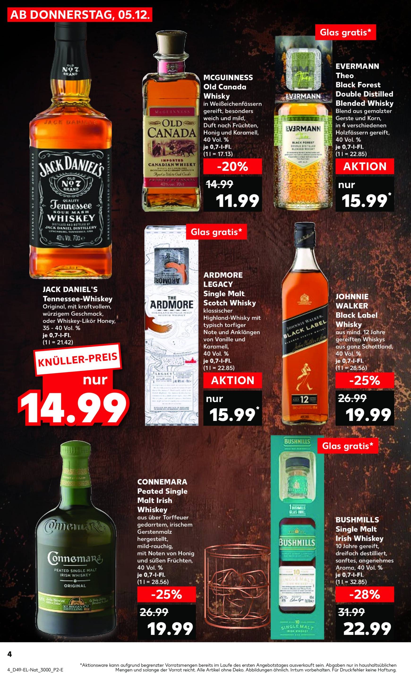 kaufland - Kaufland - Weine, Whisk(e)ys & Co.-Prospekt gültig von 05.12. bis 11.12. - page: 4