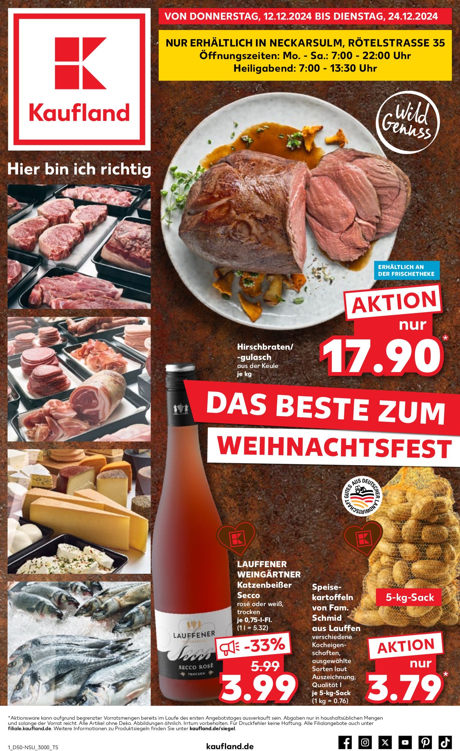 kaufland - Kaufland - Neckarsulm-Prospekt gültig von 12.12. bis 24.12.