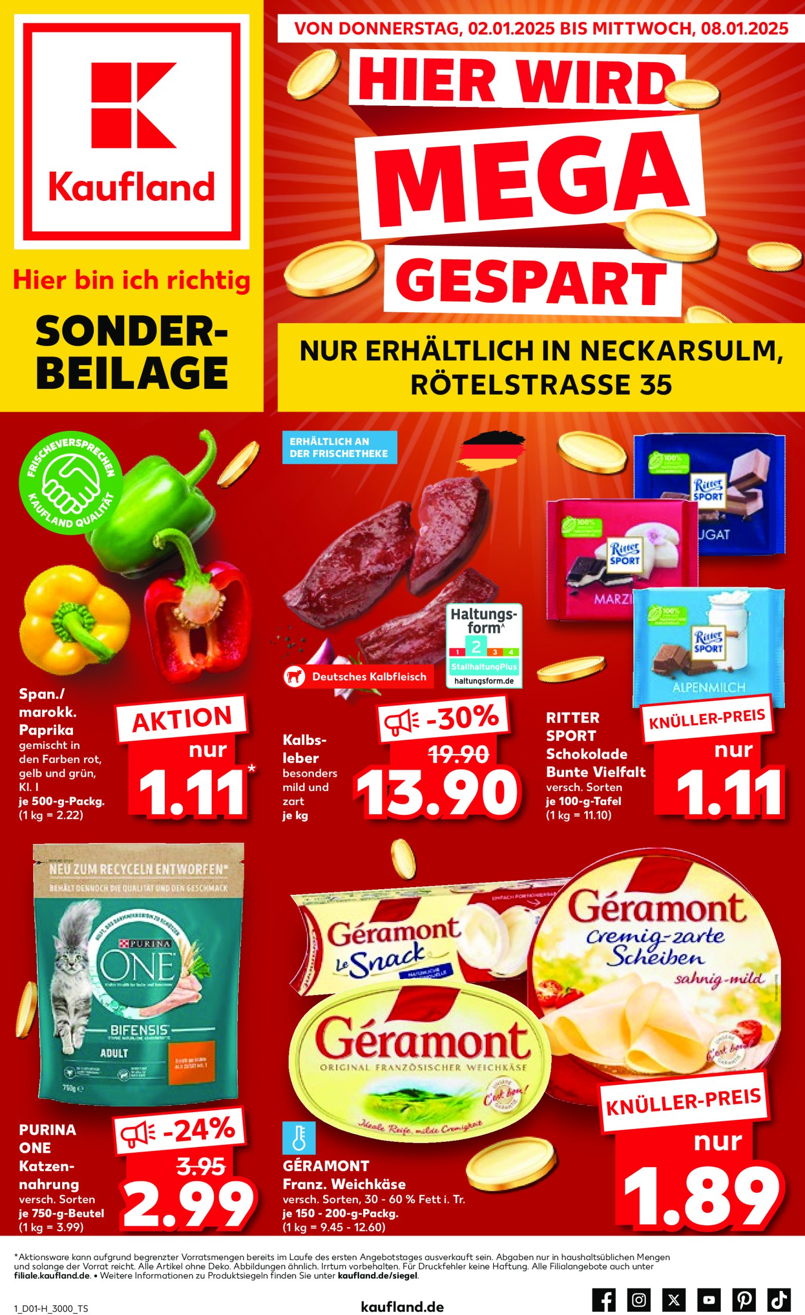 kaufland - Kaufland - Neckarsulm-Prospekt gültig von 02.01. bis 08.01.