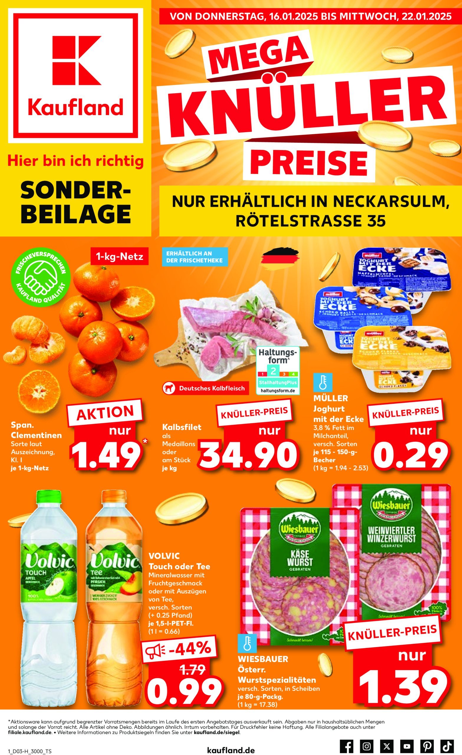 kaufland - Kaufland - Neckarsulm-Prospekt gültig von 16.01. bis 22.01.