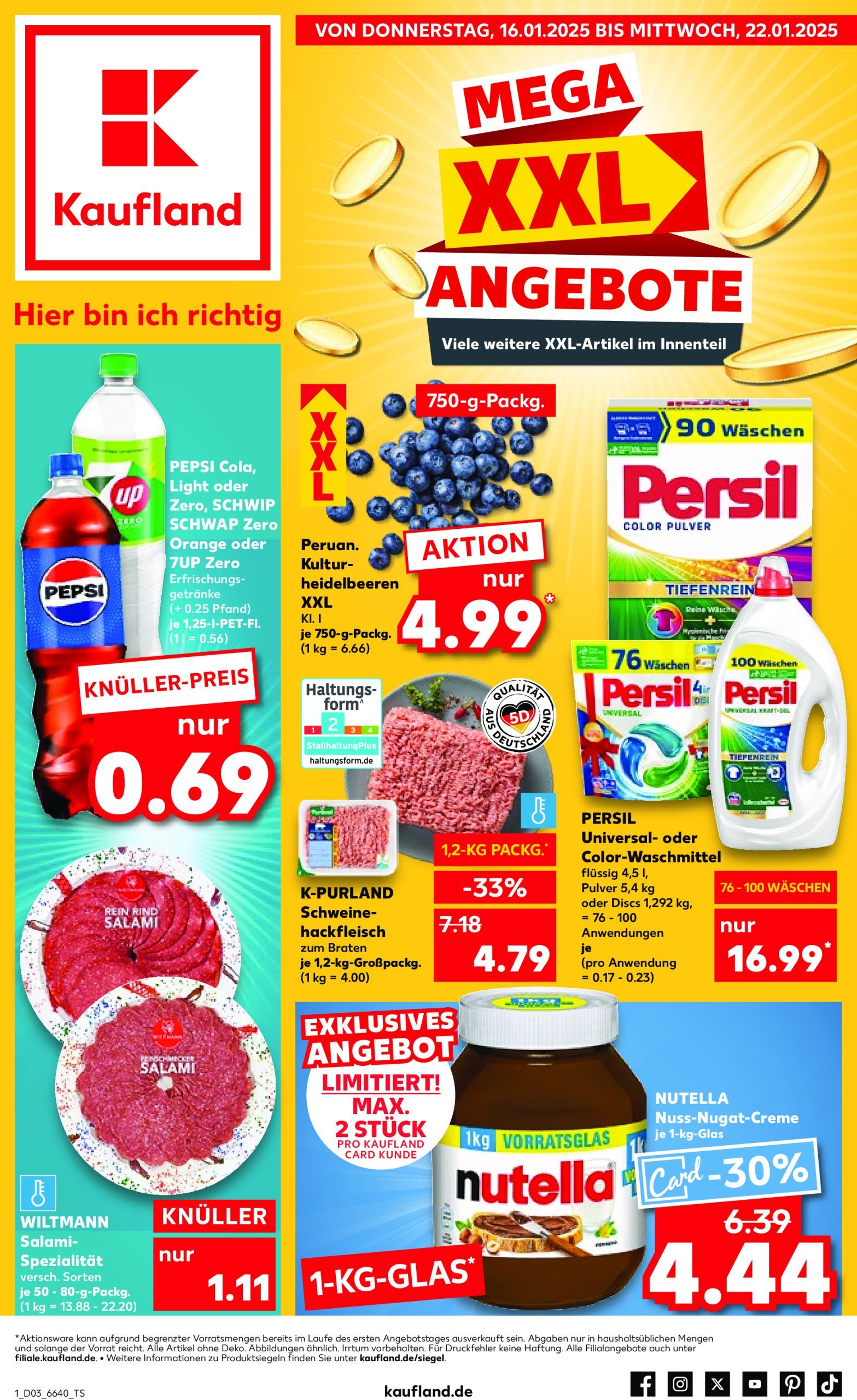 kaufland - Kaufland-Prospekt gültig von 16.01. bis 22.01.