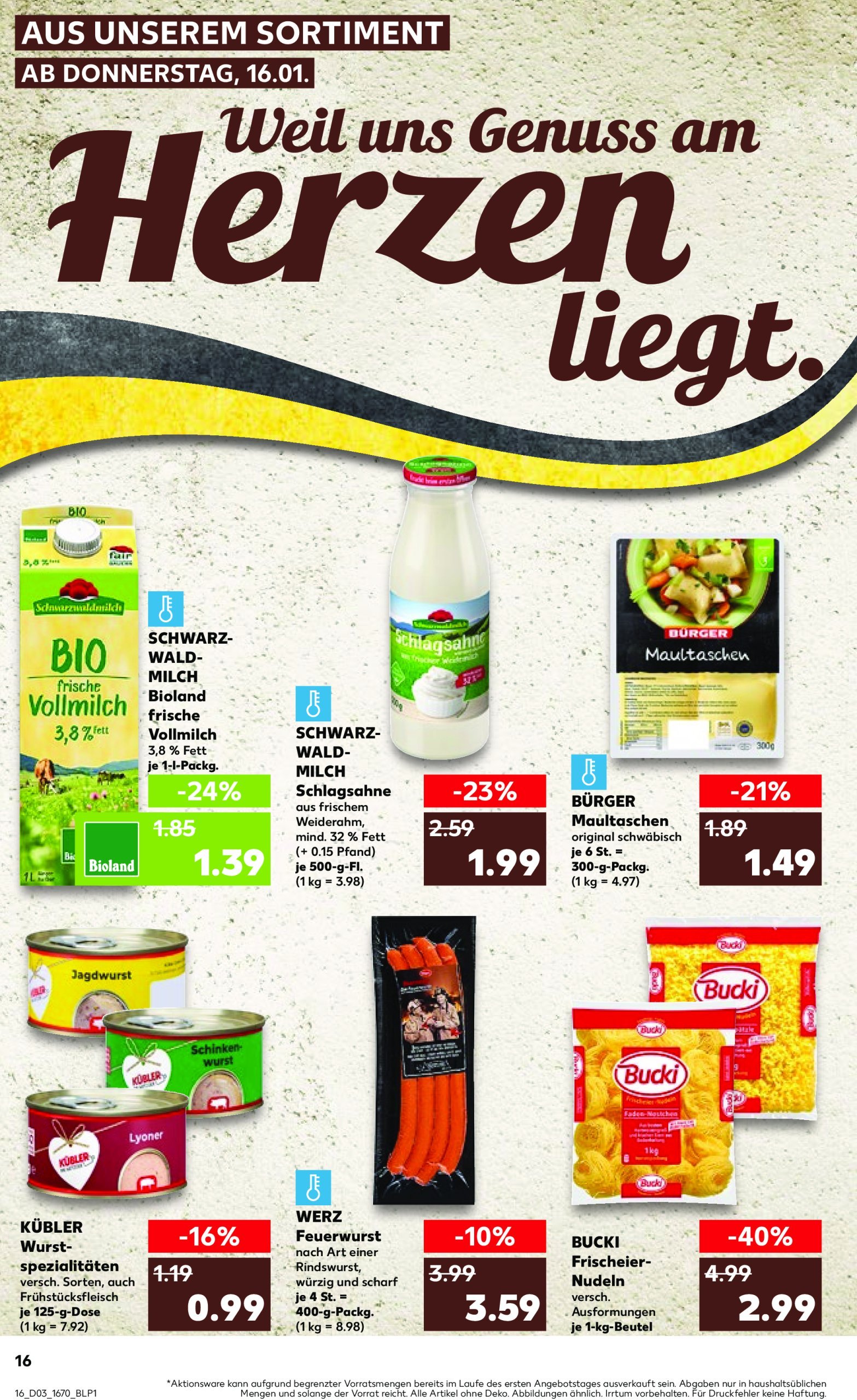 kaufland - Kaufland-Prospekt gültig von 16.01. bis 22.01. - page: 16