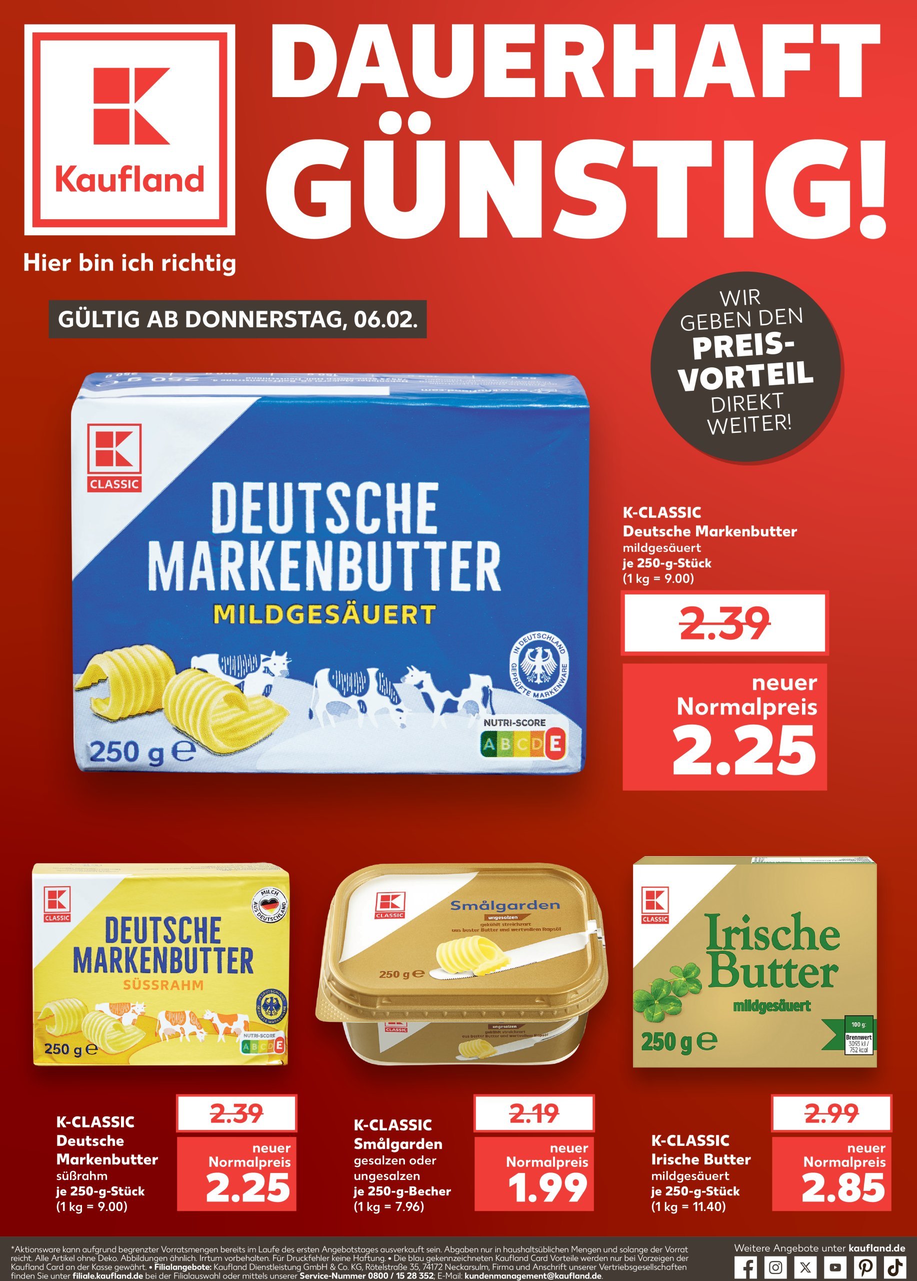 kaufland - Kaufland - Markenbutter-Prospekt gültig von 06.02. bis 12.02.