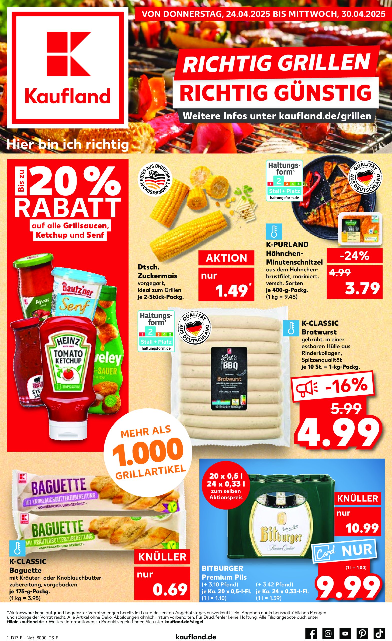 kaufland - Kaufland - Grillen-Prospekt gültig von 24.04. bis 30.04.