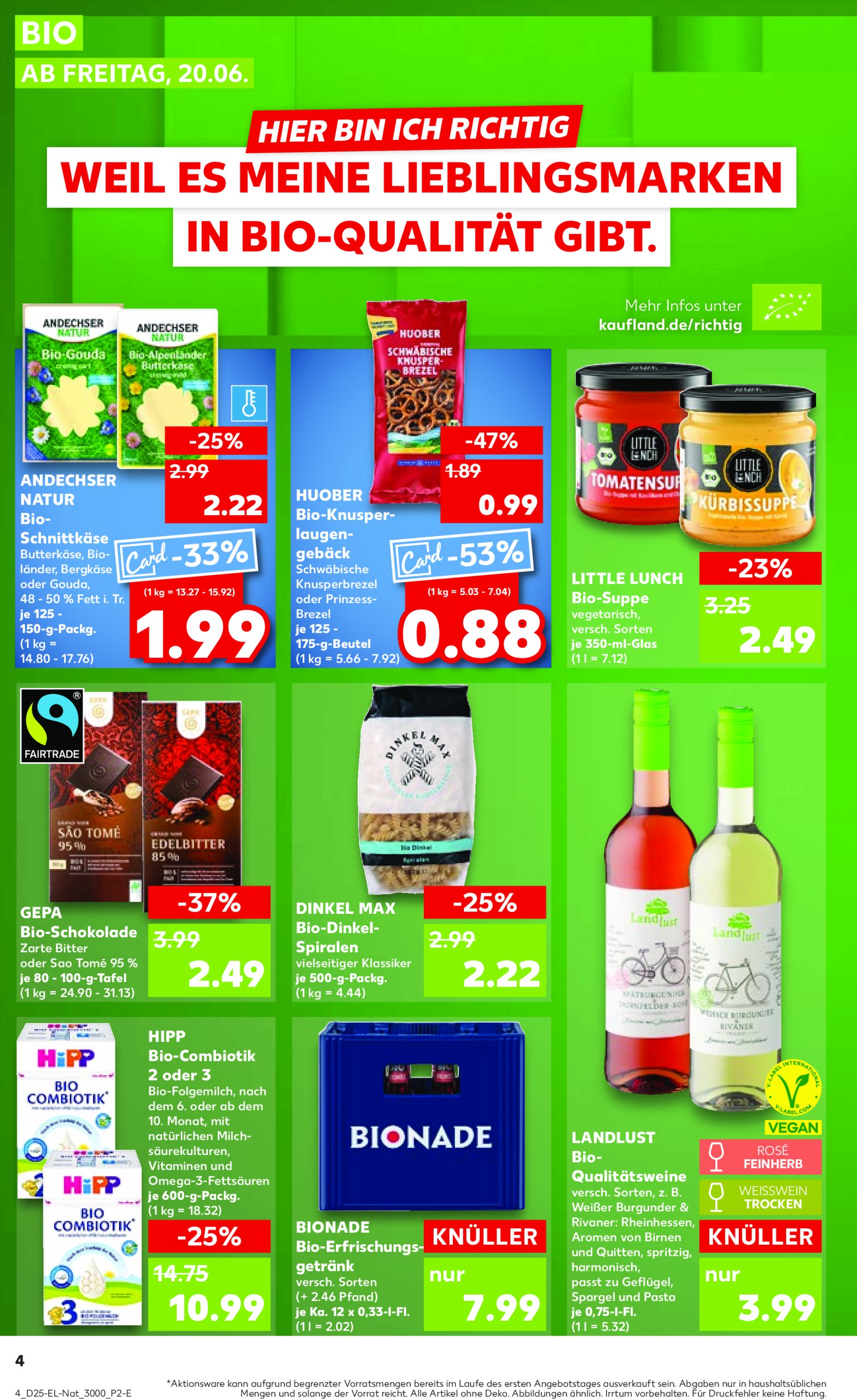 kaufland - Kaufland - Bio-Prospekt gültig vom 20.06. bis 25.06. - page: 4