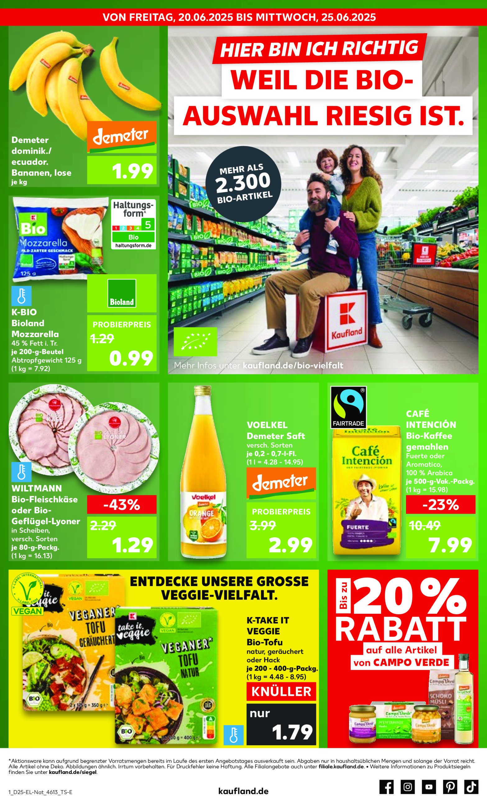 kaufland - Kaufland - Bio-Prospekt gültig vom 20.06. bis 25.06.