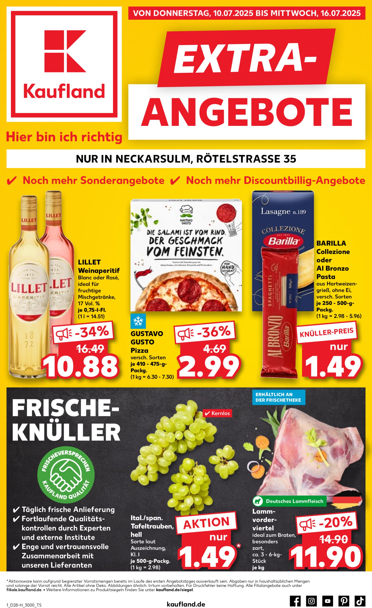 kaufland - Kaufland - Neckarsulm-Prospekt gültig vom 10.07. bis 16.07.