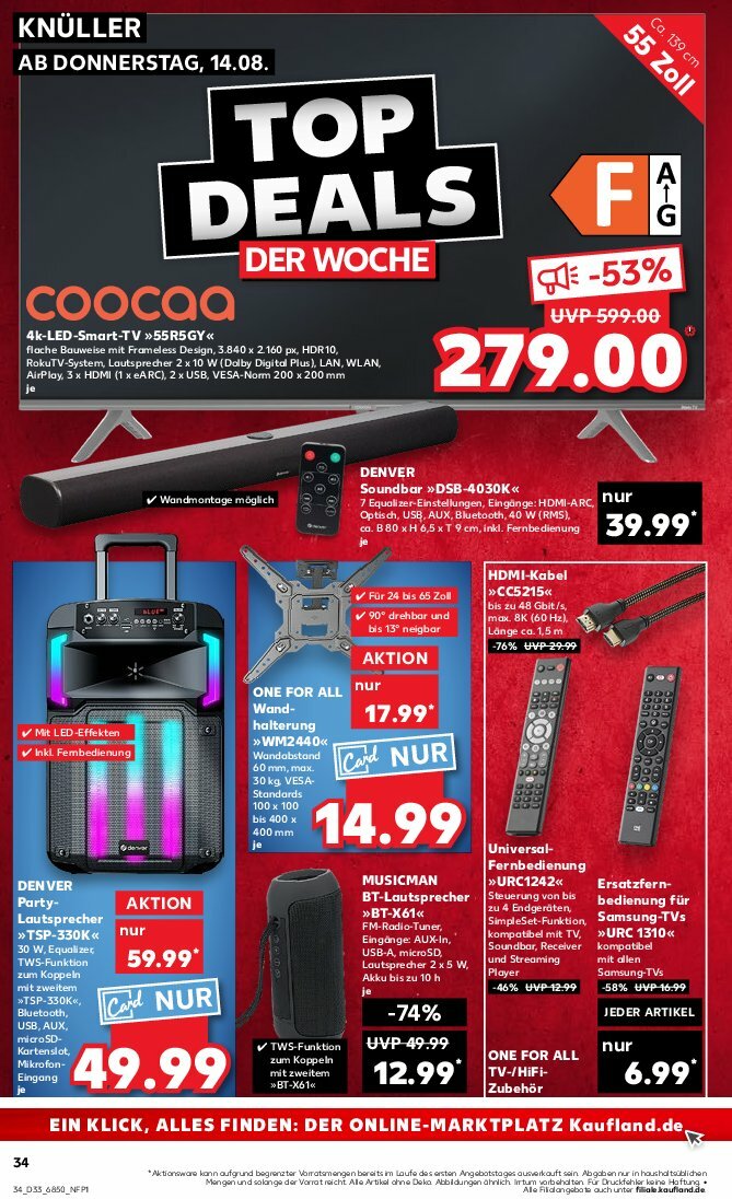 kaufland - Kaufland-Prospekt gültig vom 14.08. bis 20.08. - page: 34