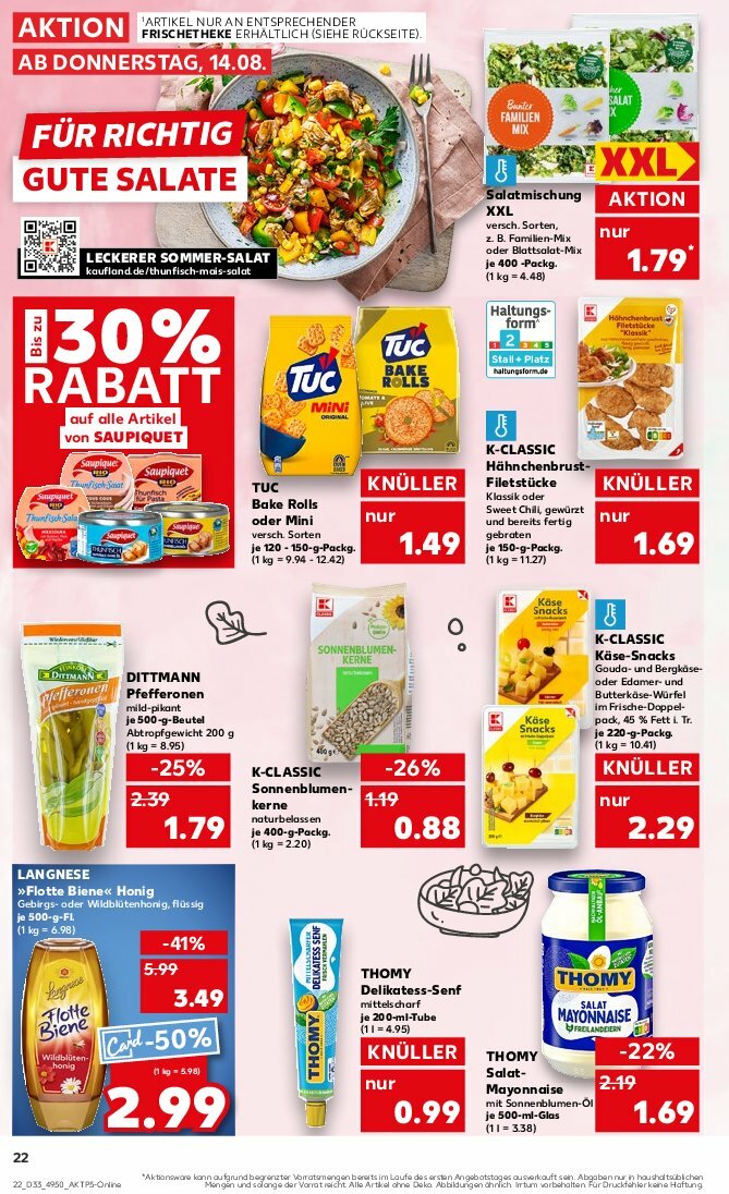 kaufland - Kaufland-Prospekt gültig vom 14.08. bis 20.08. - page: 22