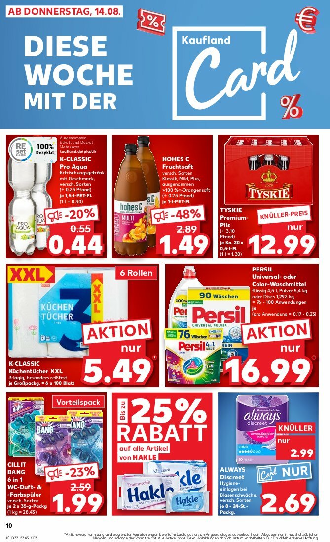 kaufland - Kaufland-Prospekt gültig vom 14.08. bis 20.08. - page: 10