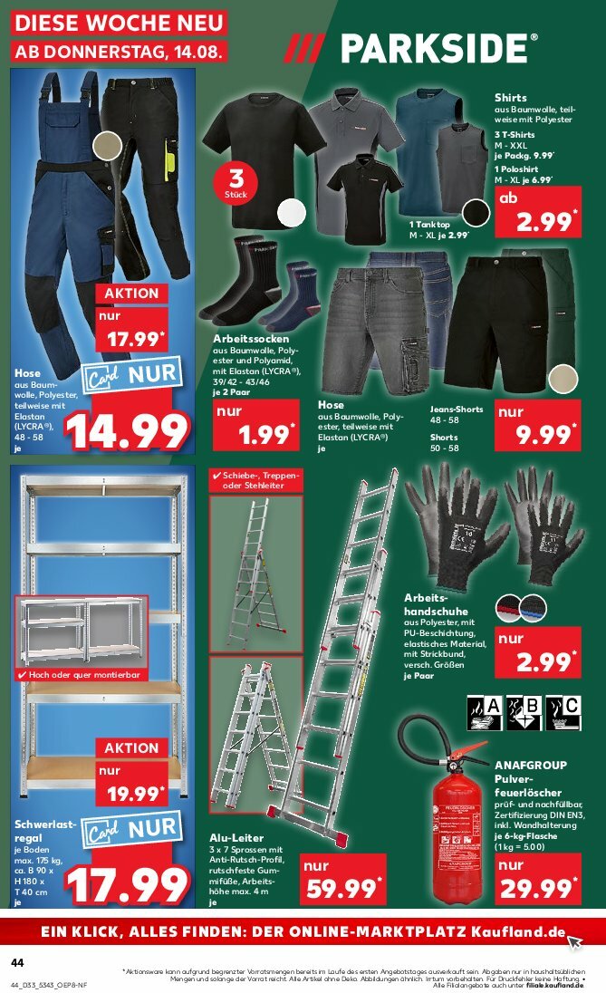 kaufland - Kaufland-Prospekt gültig vom 14.08. bis 20.08. - page: 44