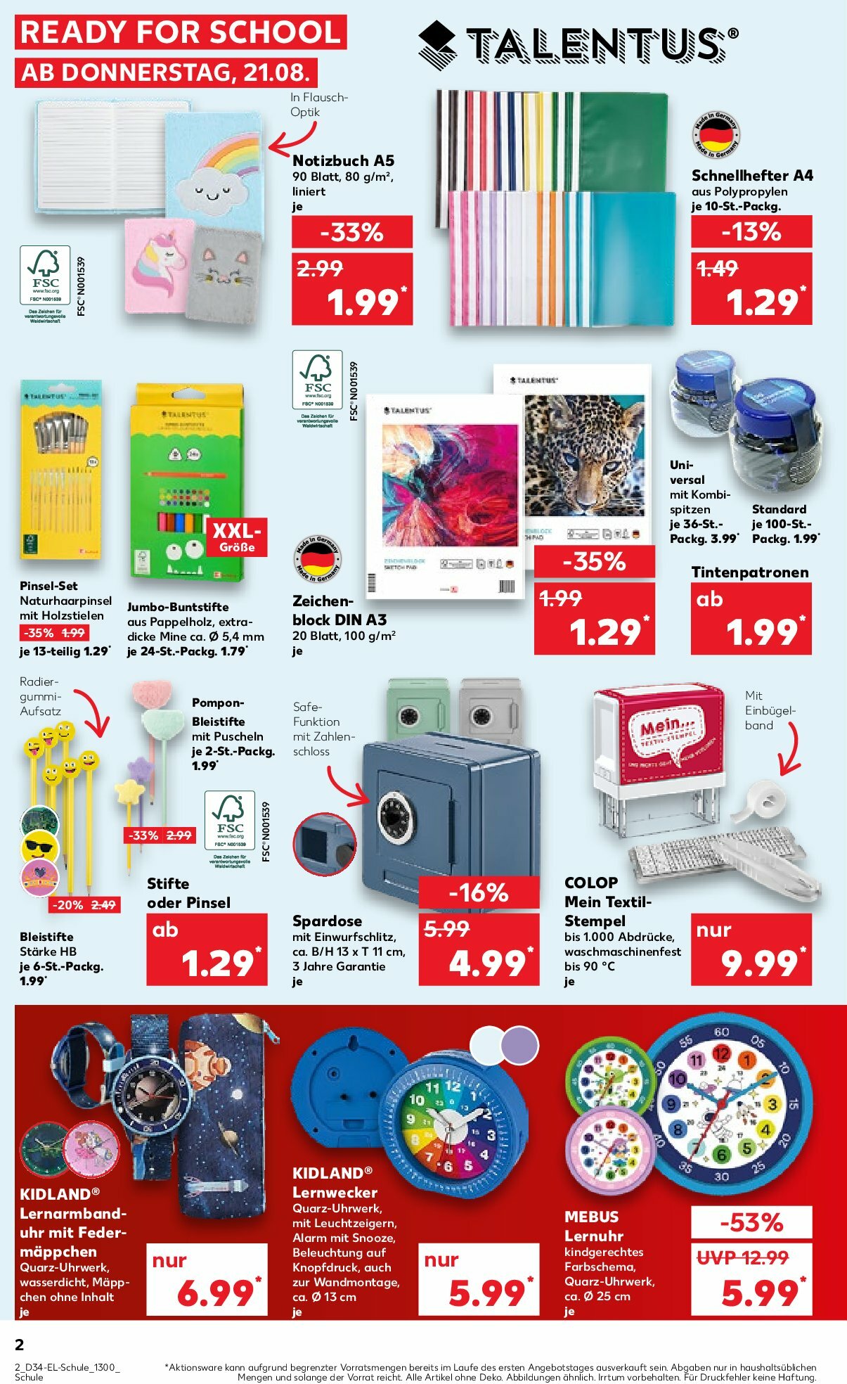 kaufland - Kaufland - Ready for School-Prospekt gültig vom 21.08. bis 03.09. - page: 2