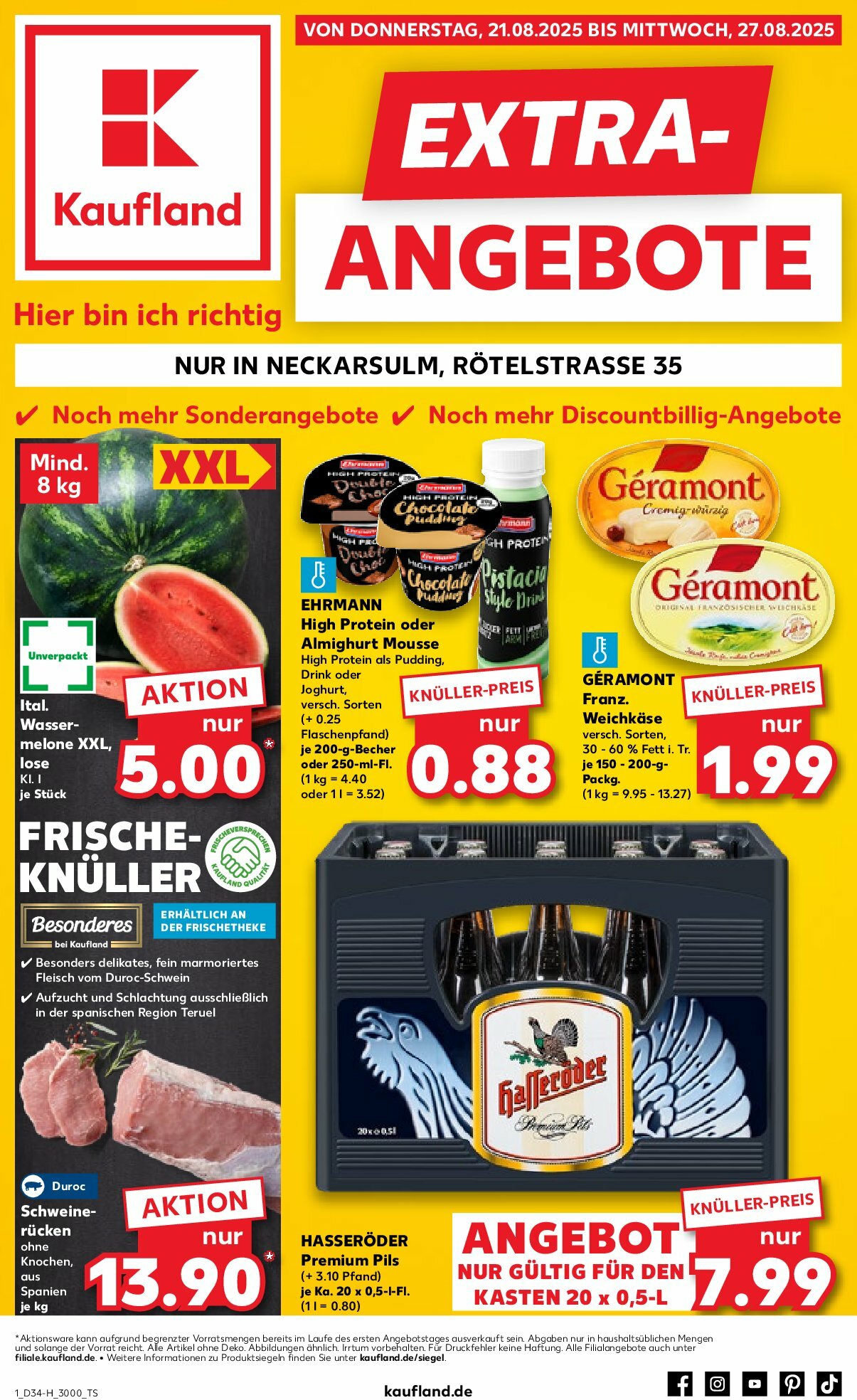 kaufland - Kaufland - Neckarsulm-Prospekt gültig vom 21.08. bis 27.08.