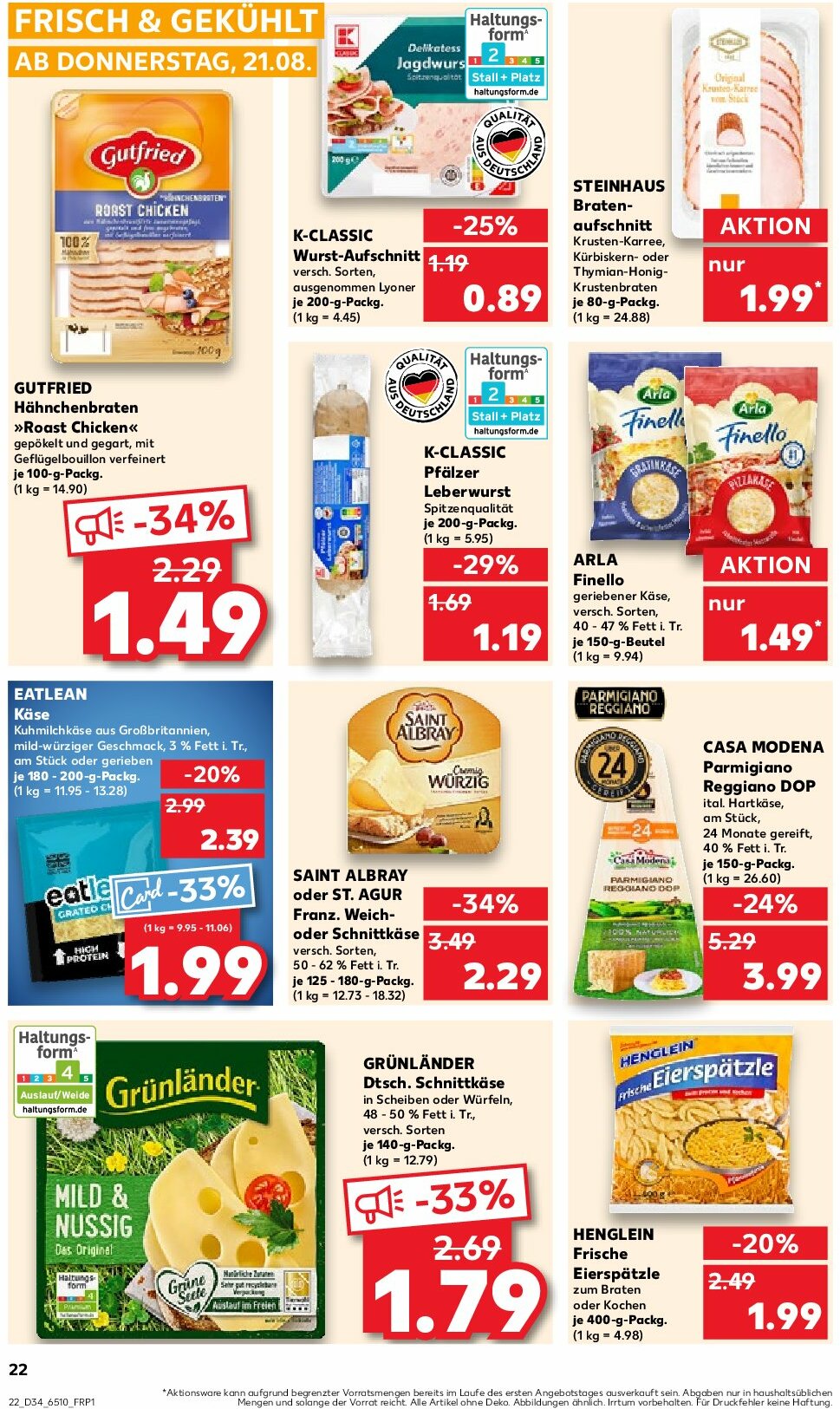 kaufland - Kaufland-Prospekt gültig vom 21.08. bis 27.08. - page: 22