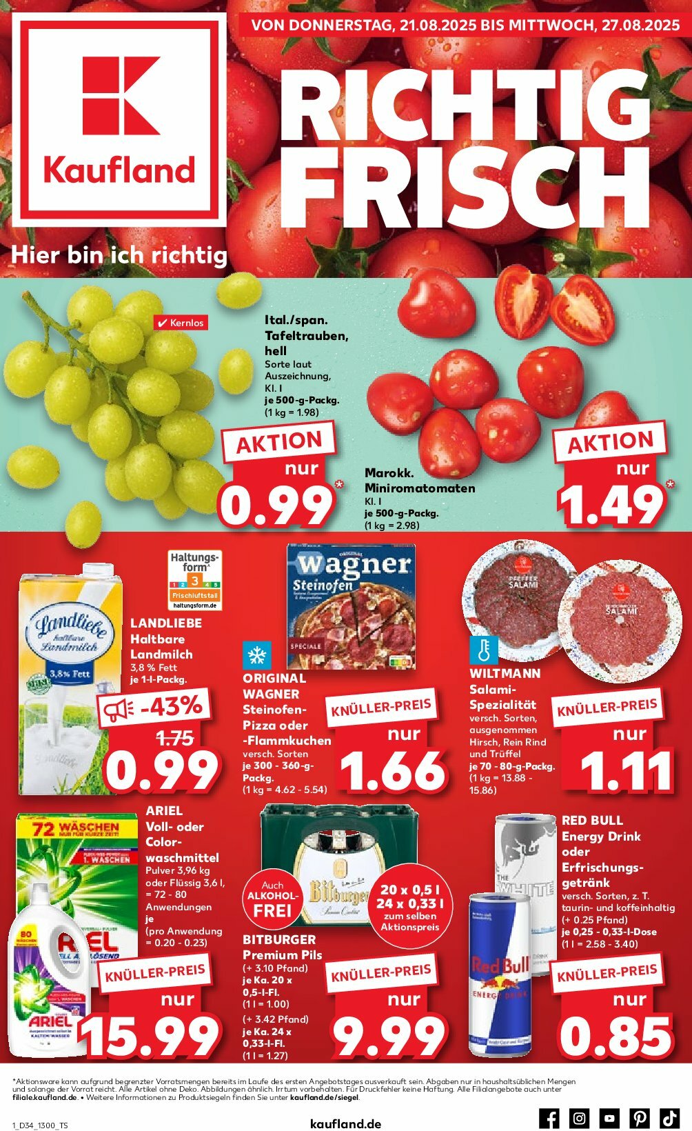 kaufland - Kaufland-Prospekt gültig vom 21.08. bis 27.08.