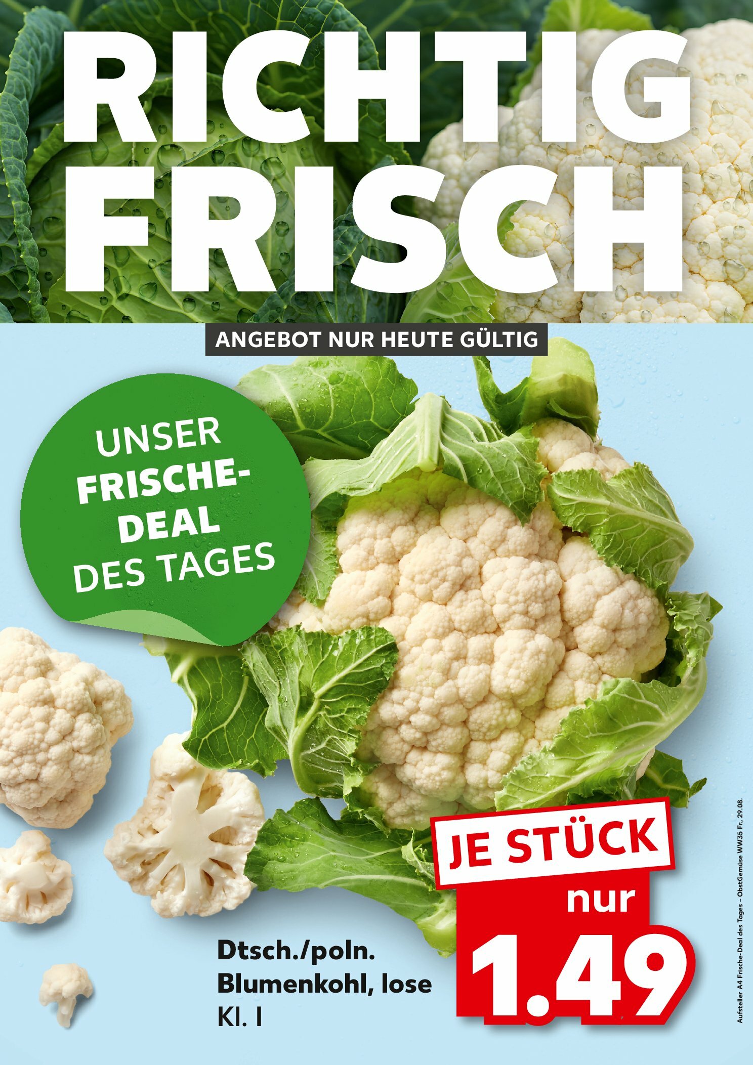 kaufland - Kaufland - Richtig Frisch-Prospekt gültig vom 29.08. bis 29.08.