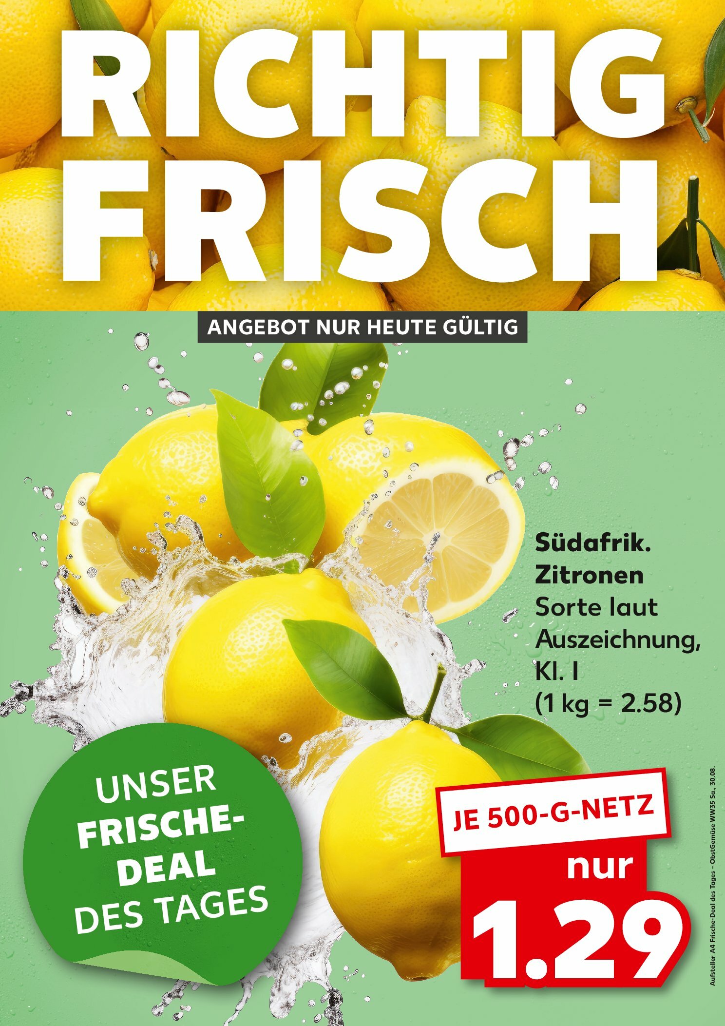 kaufland - Kaufland - Richtig Frisch-Prospekt gültig vom 30.08. bis 30.08.