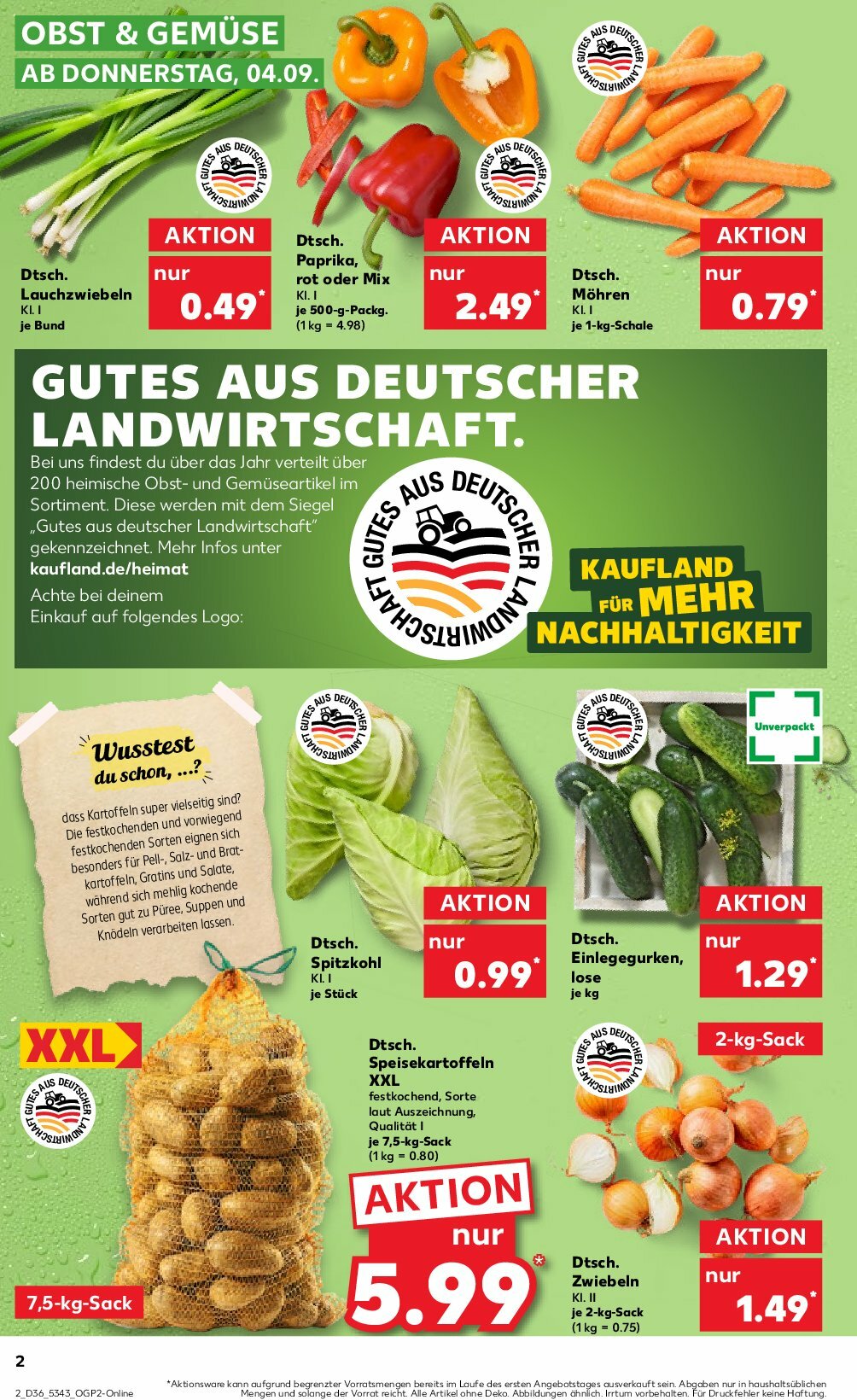 kaufland - Kaufland-Prospekt gültig vom 04.09. bis 10.09. - page: 2 kaufland - Kaufland-Prospekt gültig vom 04.09. bis 10.09. - page: 2