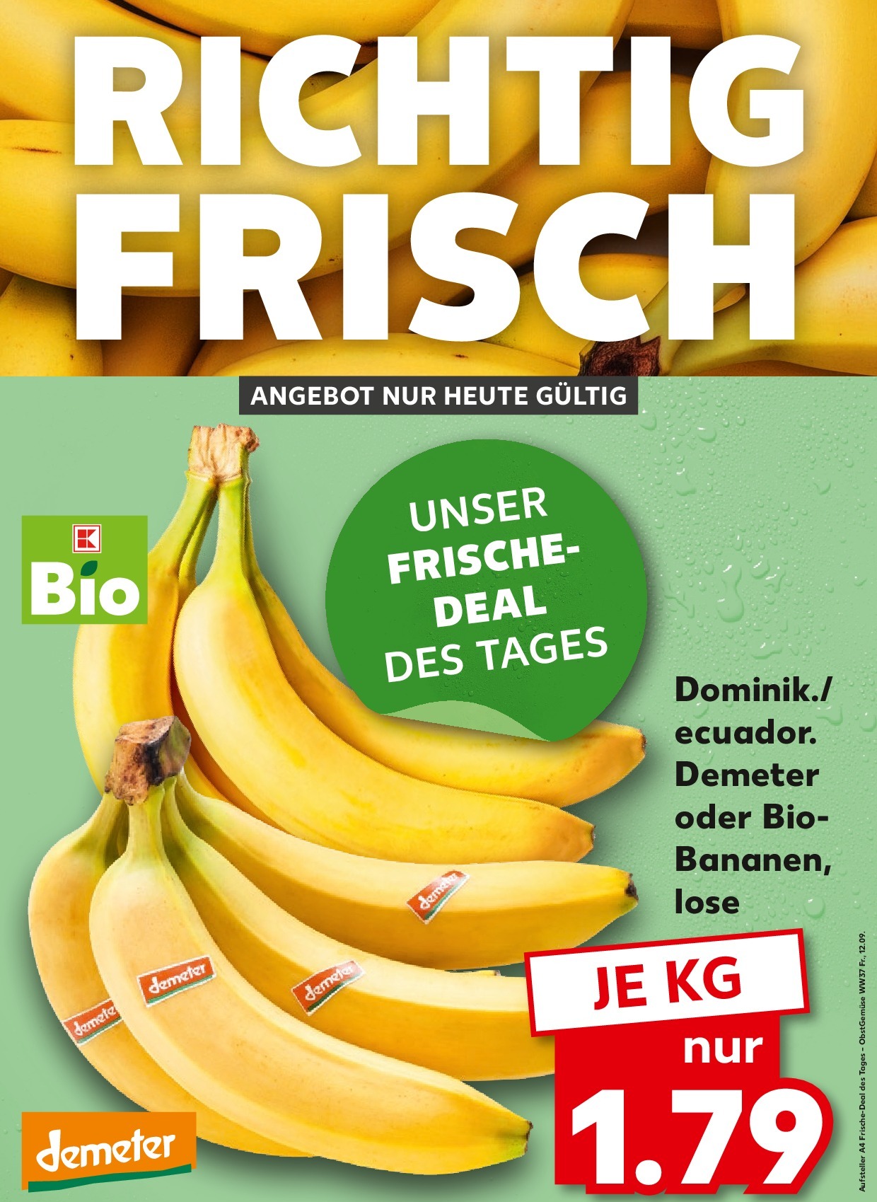 kaufland - Kaufland - Richtig Frisch-Prospekt gültig vom 12.09. bis 12.09. - page: 1